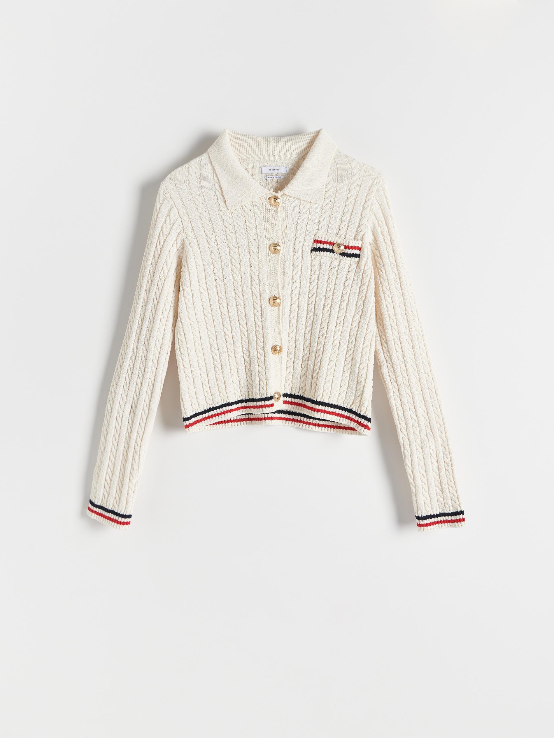 Ivory Collar Sweater, , large image number 3