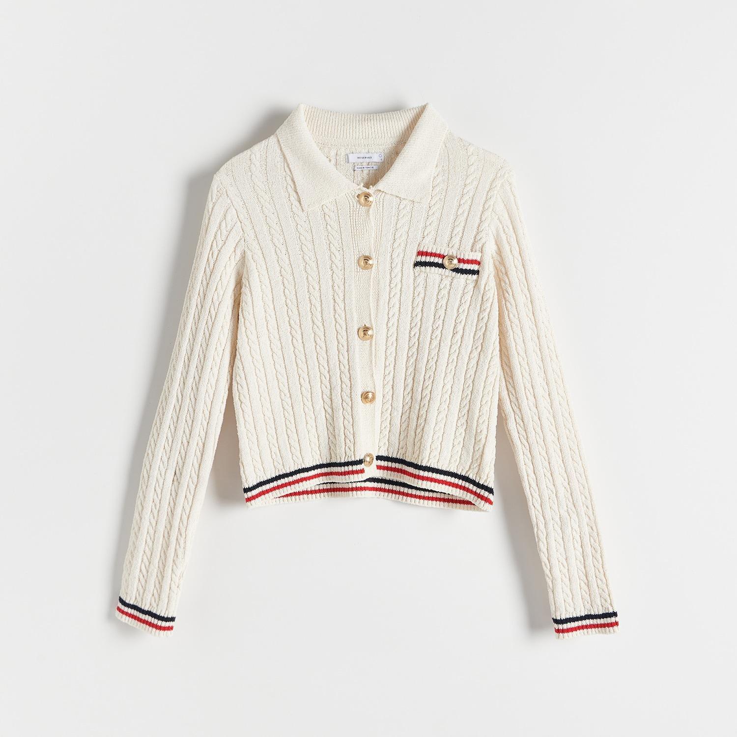 Ivory Collar Sweater, , large image number 4