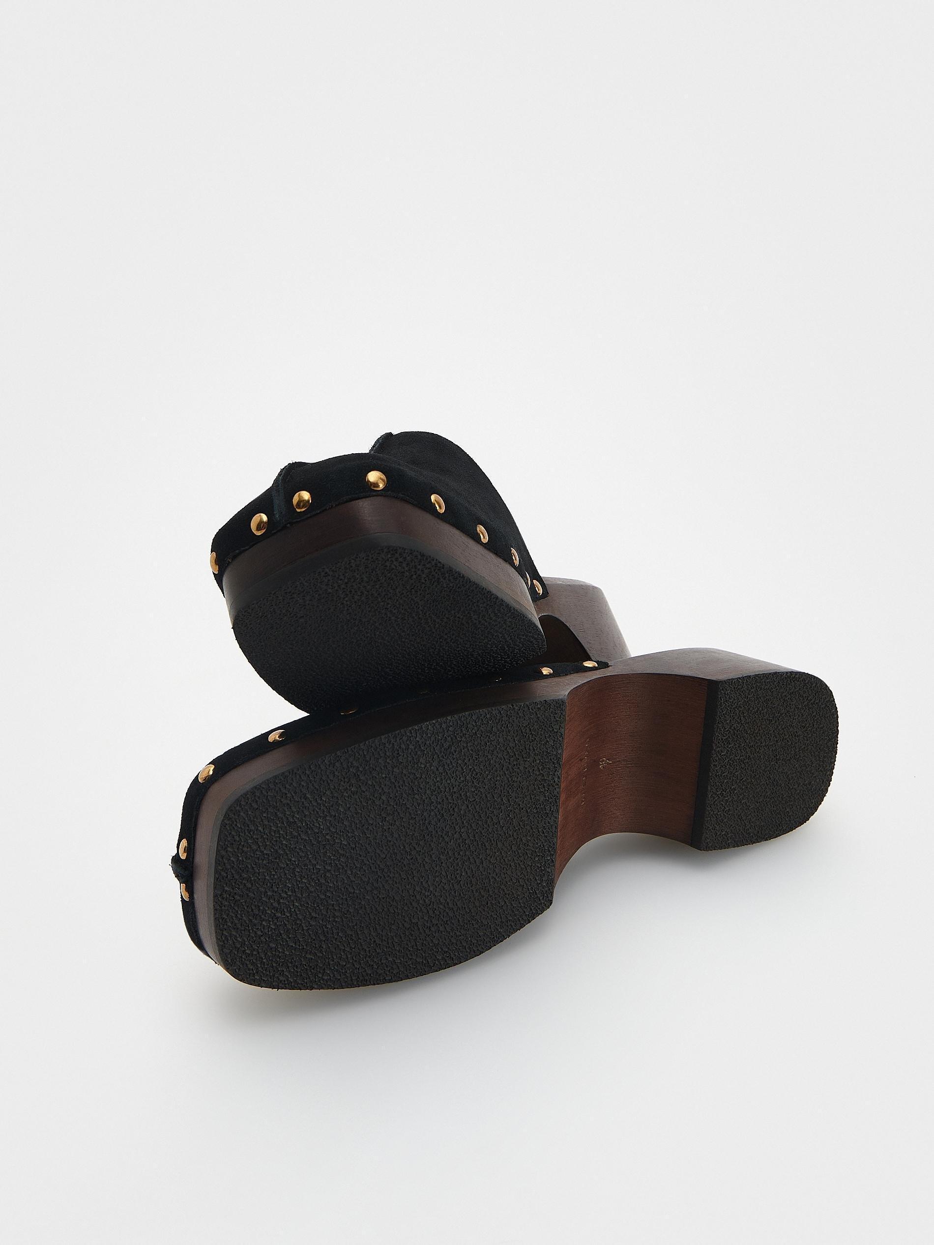 Black Suede Mule Shoes, , large image number 5