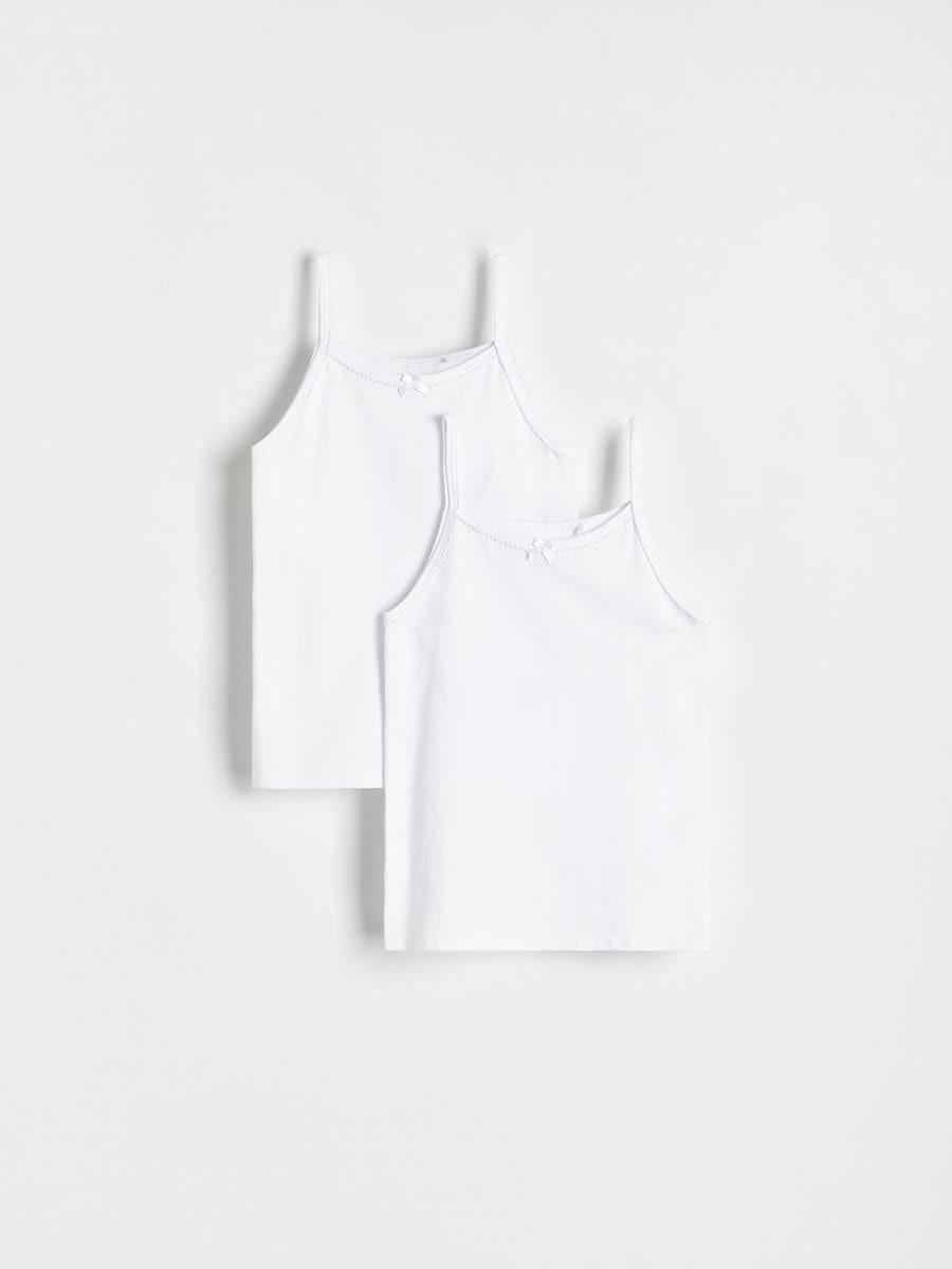 White Cotton Rich Undervests Set Of 2, , large image number 0