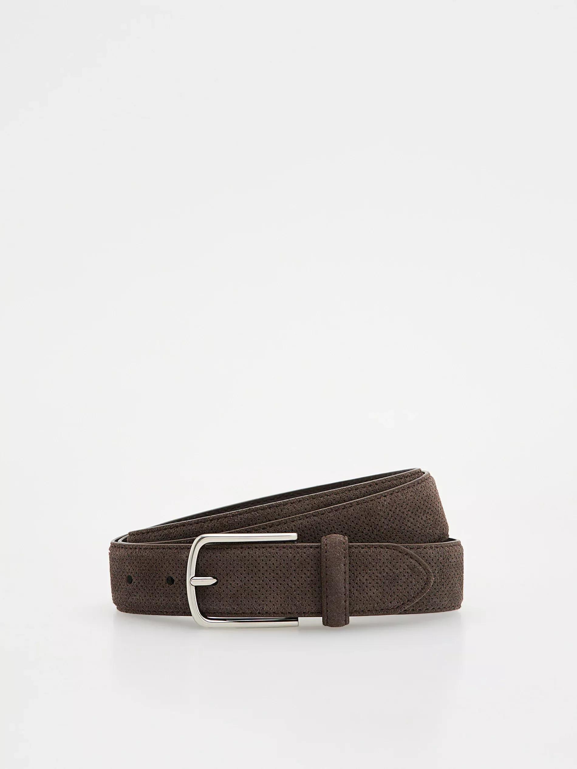 Brown Combined Materials Belt, , large image number 0