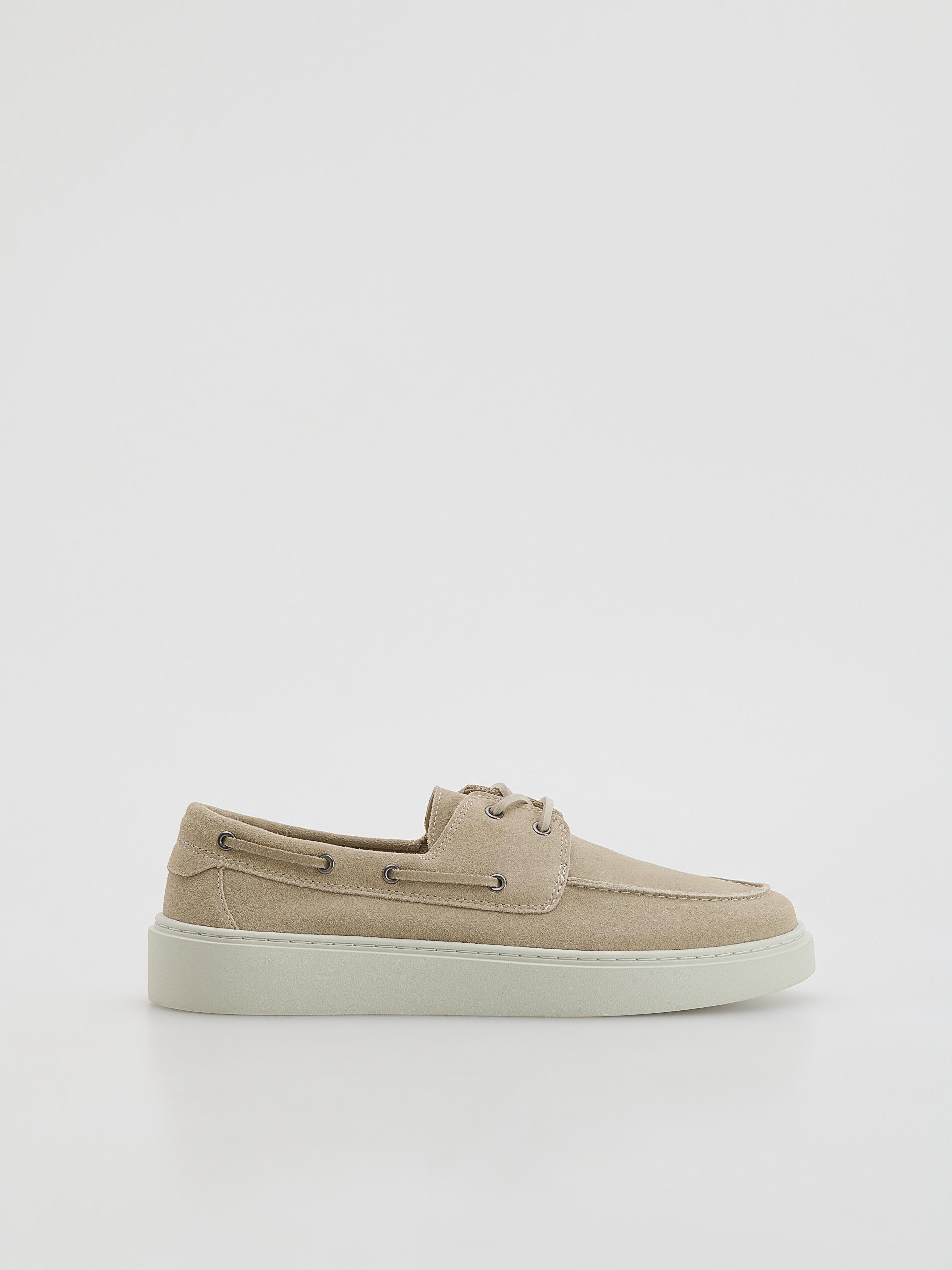 Beige Suede Shoes, Beige, medium