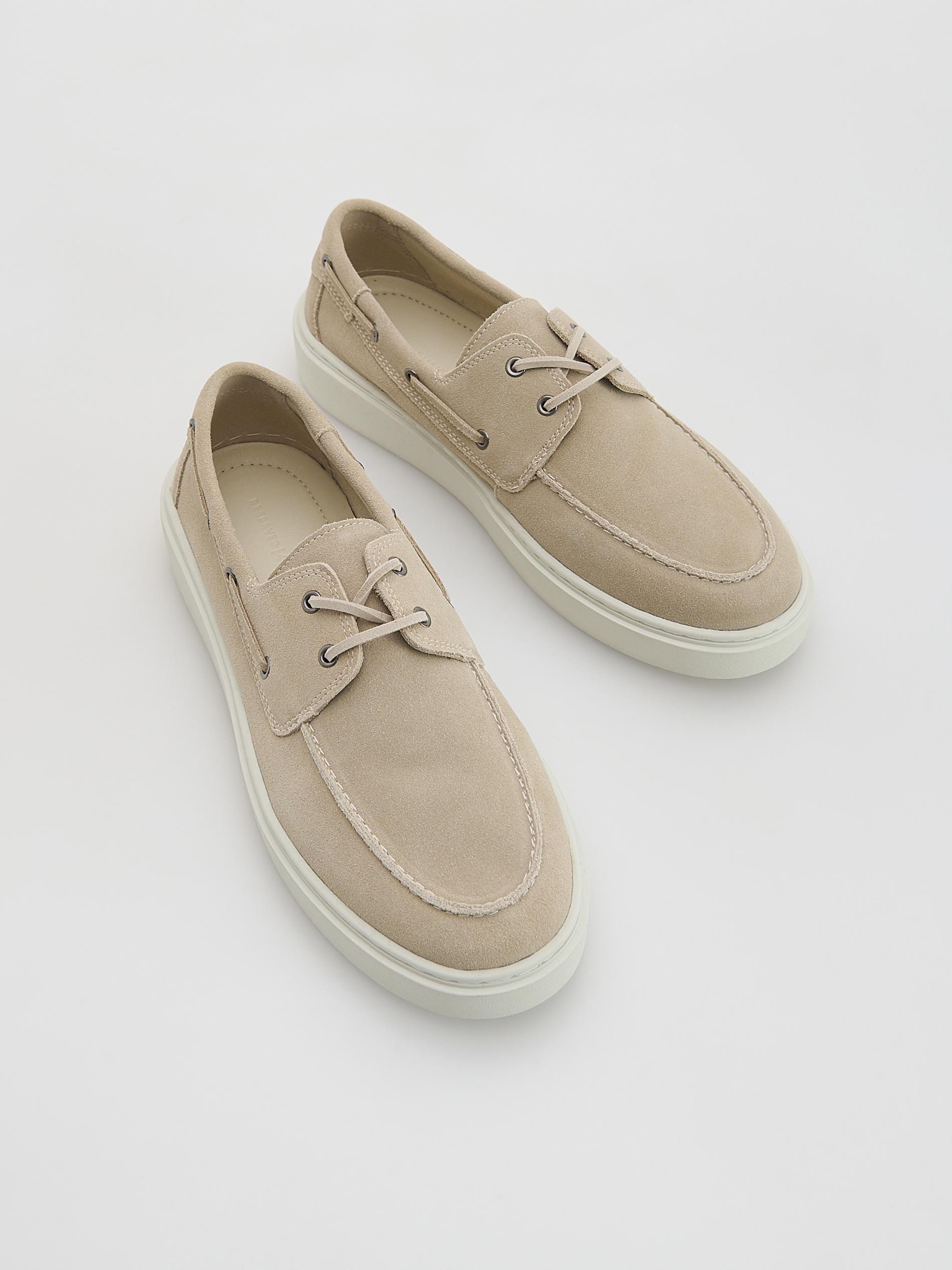 Beige Suede Shoes, Beige, large image number 2
