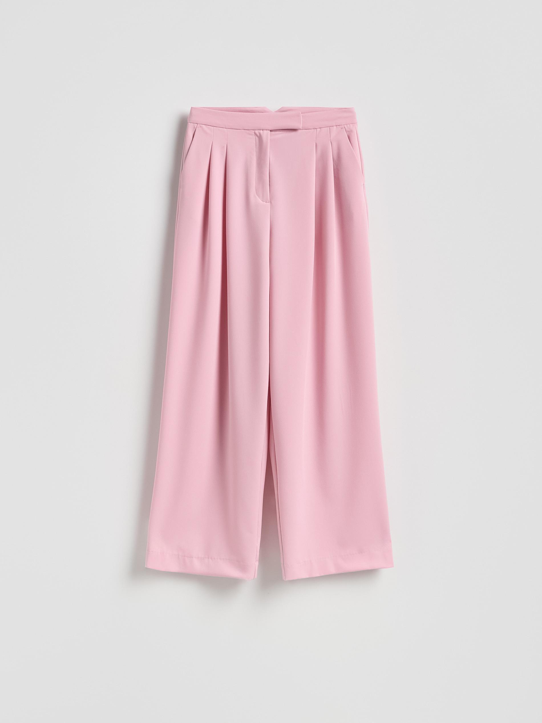 Pink Viscose Blend Trousers, Pink, large image number 3