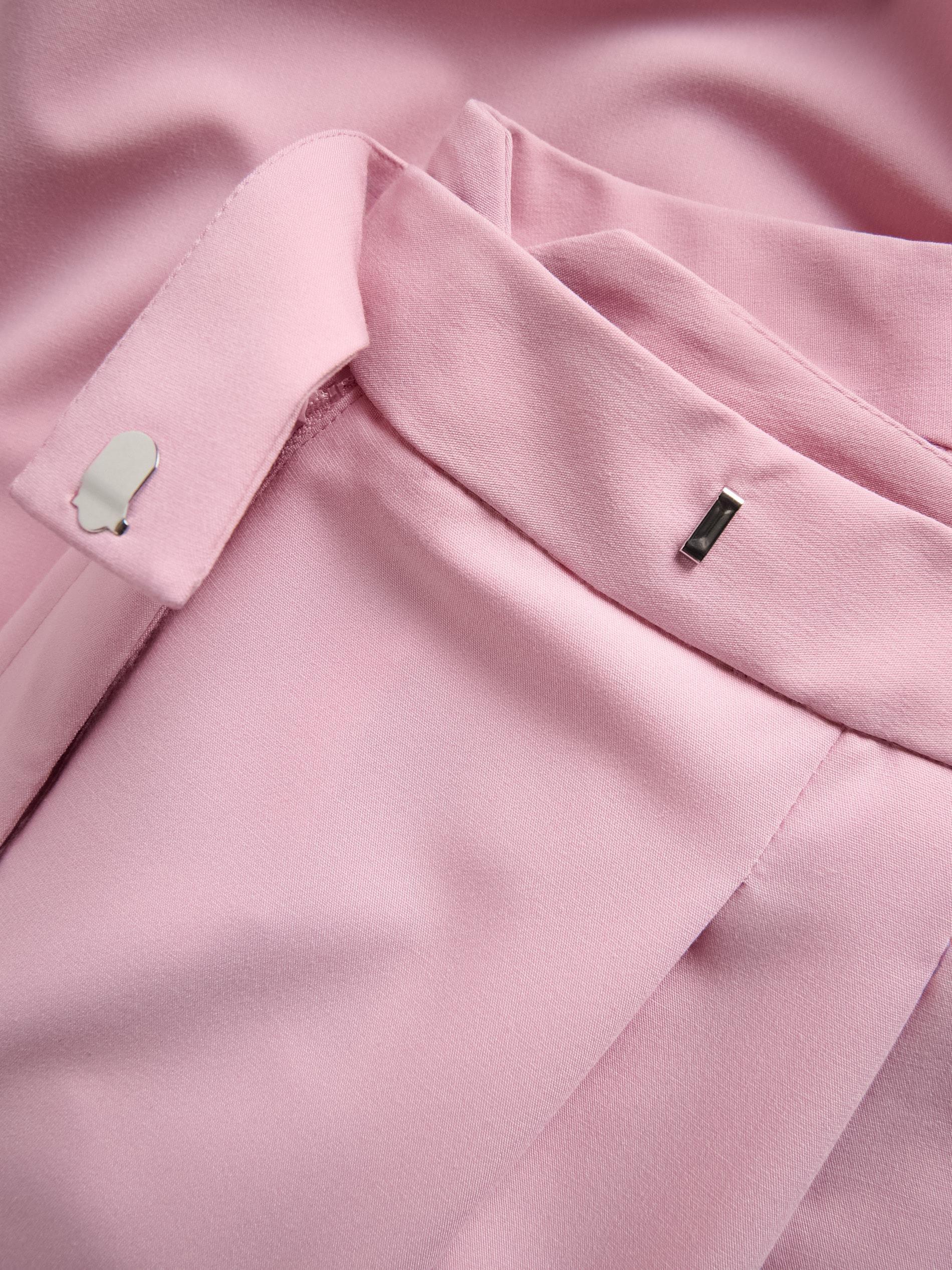 Pink Viscose Blend Trousers, Pink, large image number 4