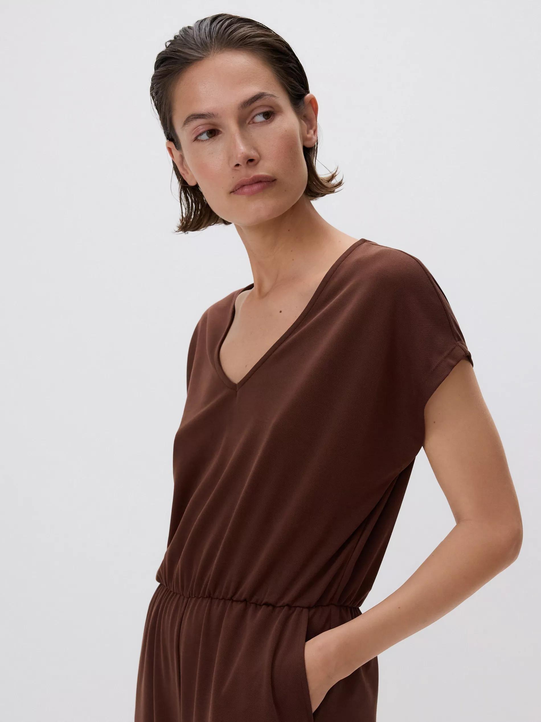 DARK BROWN Modal blend jumpsuit, Brown, large image number 3