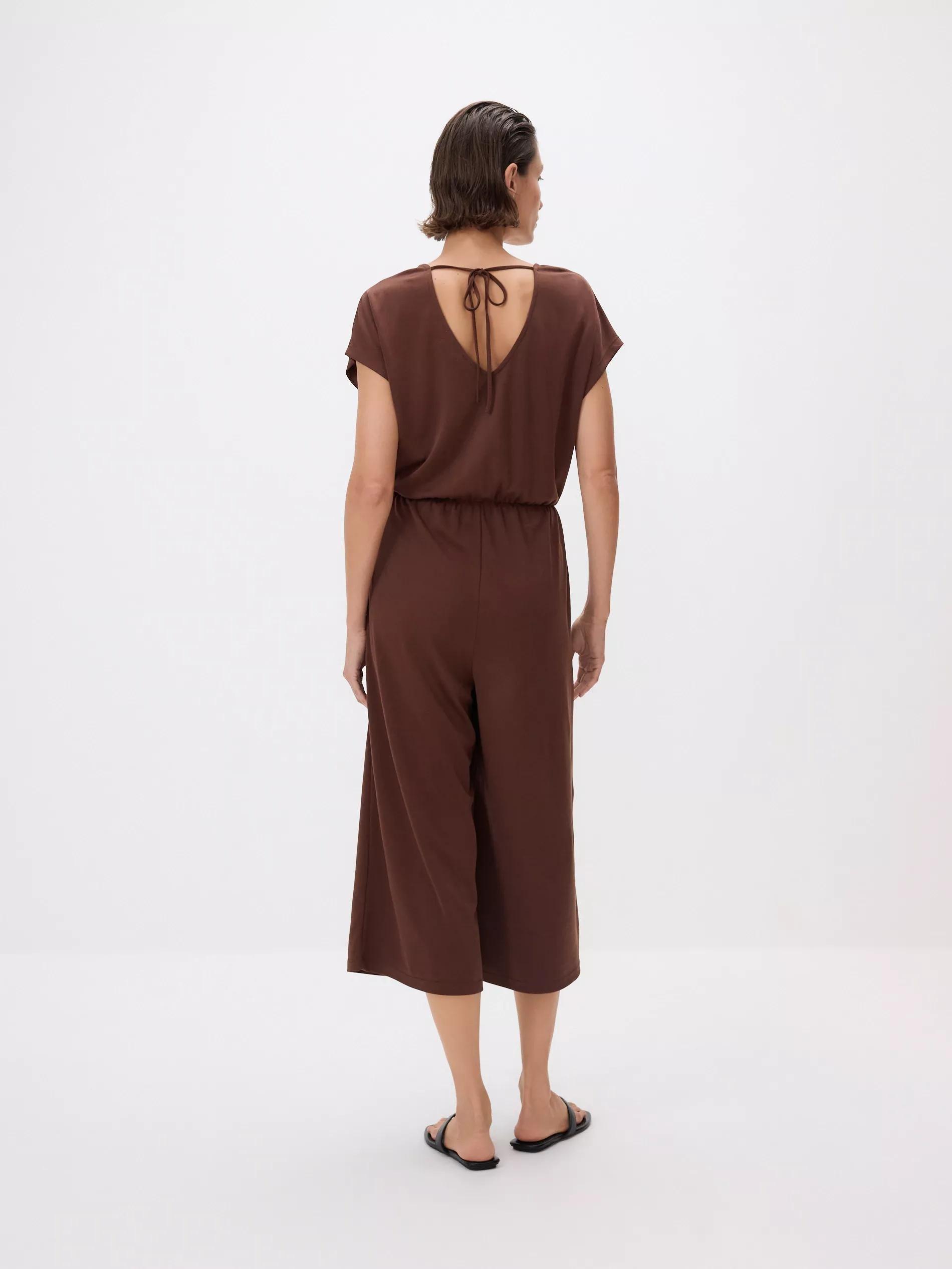 DARK BROWN Modal blend jumpsuit, Brown, large image number 5