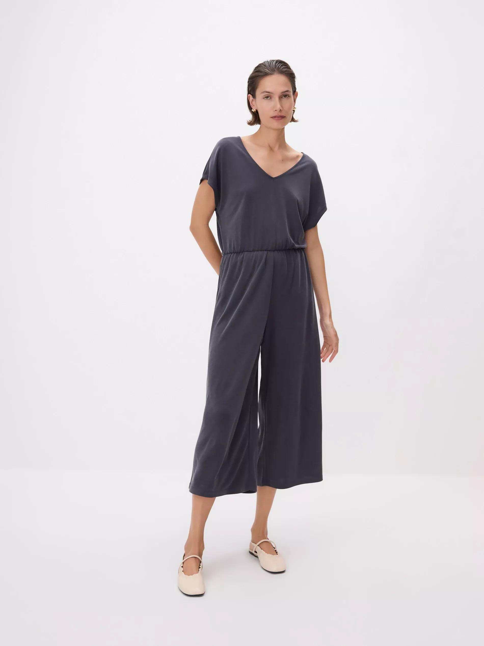 DARK GREY Modal blend jumpsuit, Grey, large image number 0