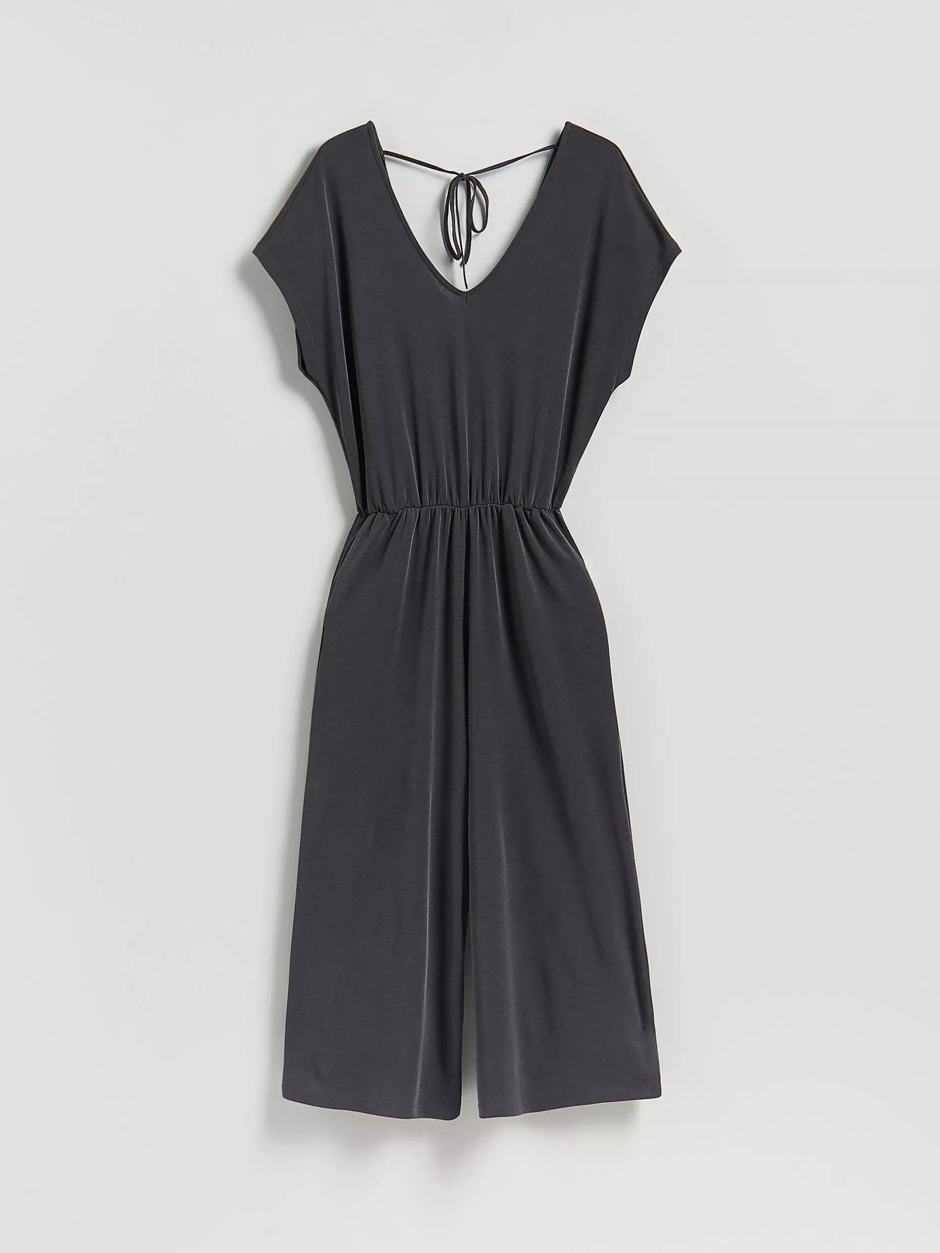 DARK GREY Modal blend jumpsuit, Grey, large image number 4