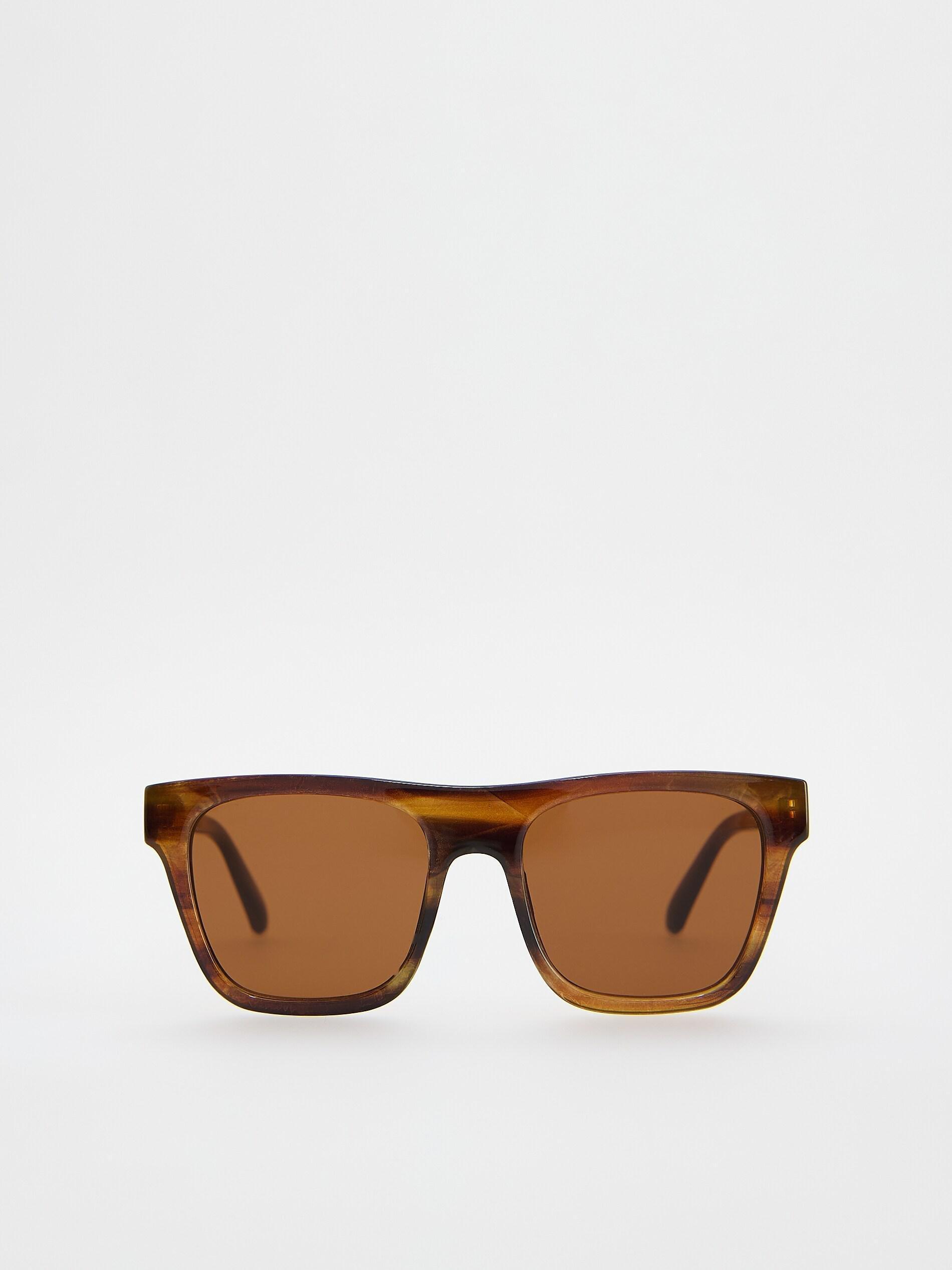 Brown Wayfarer Sunglasses, Brown, large image number 1