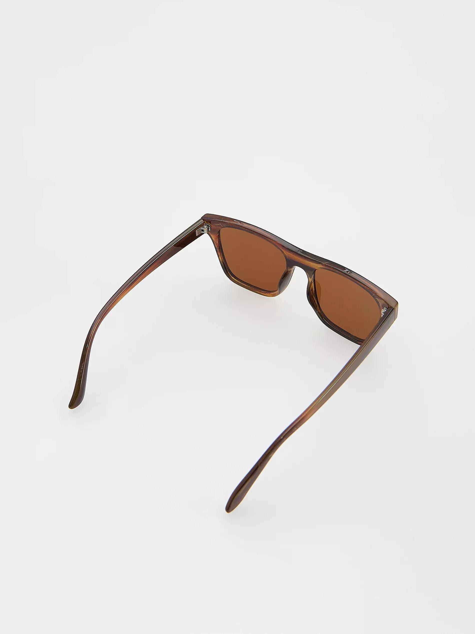 Brown Wayfarer Sunglasses, Brown, large image number 2