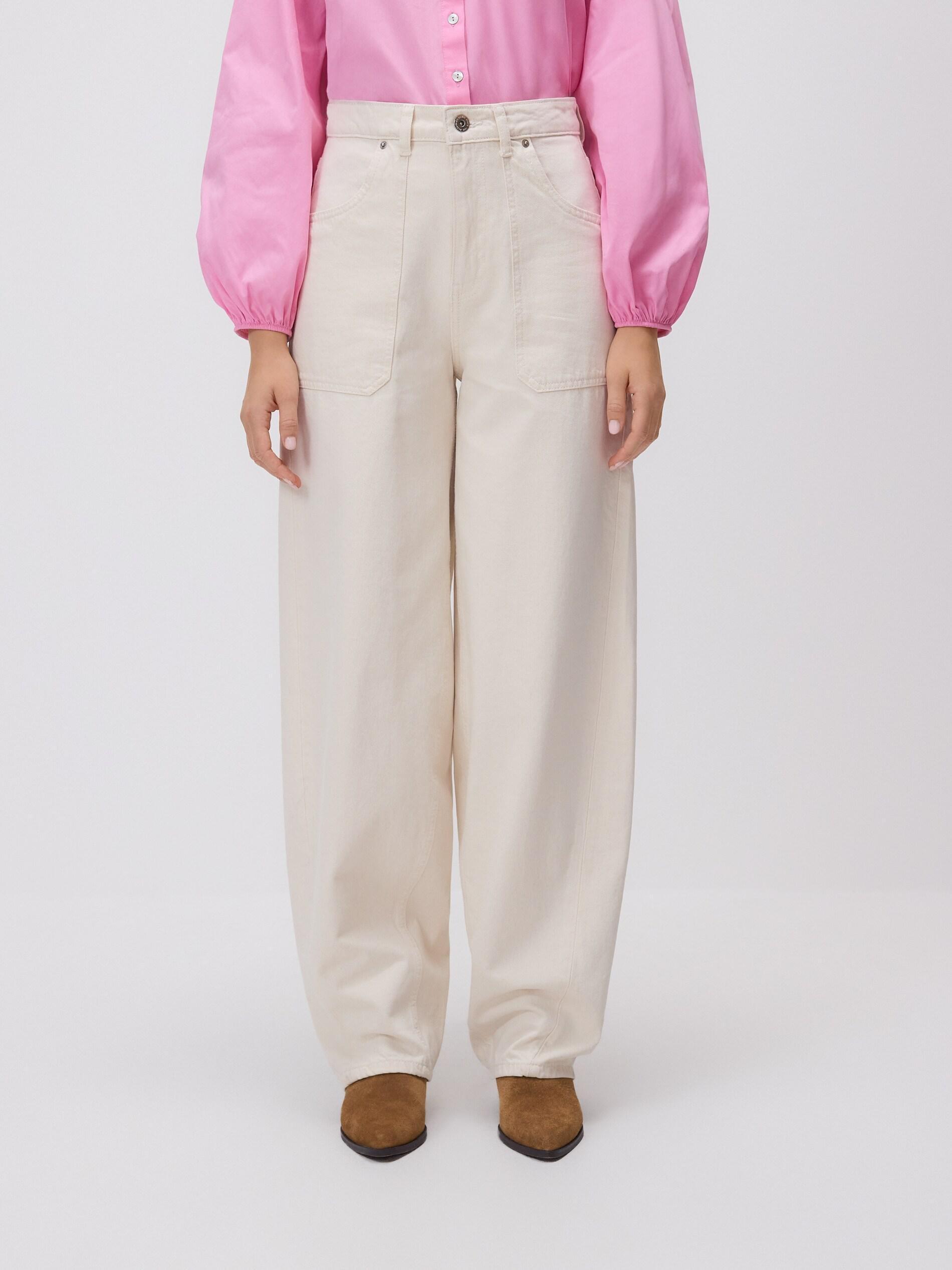 Cream Jeans Balloon Jeans, Ivory, large image number 1