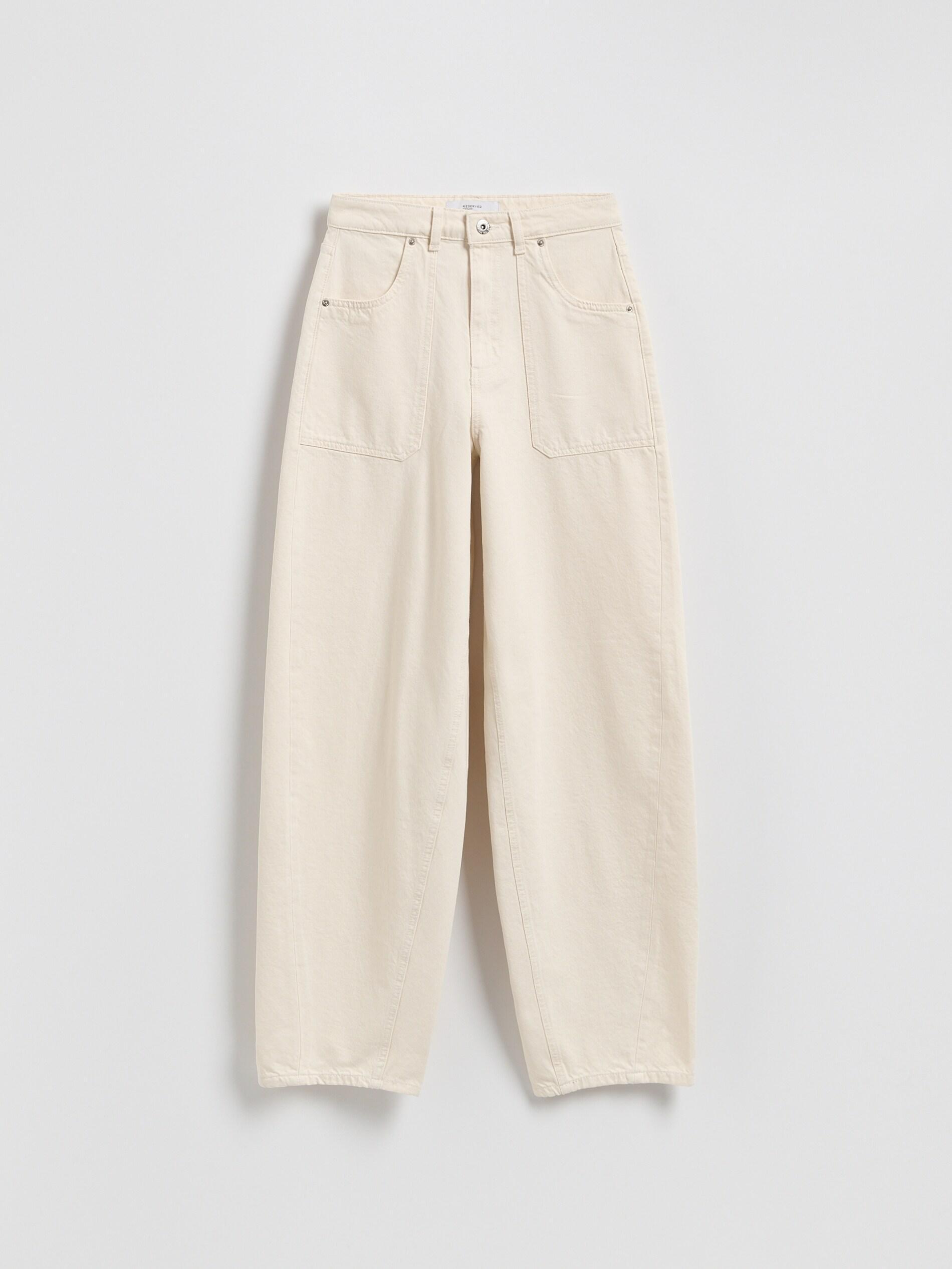 Cream Jeans Balloon Jeans, Ivory, large image number 3