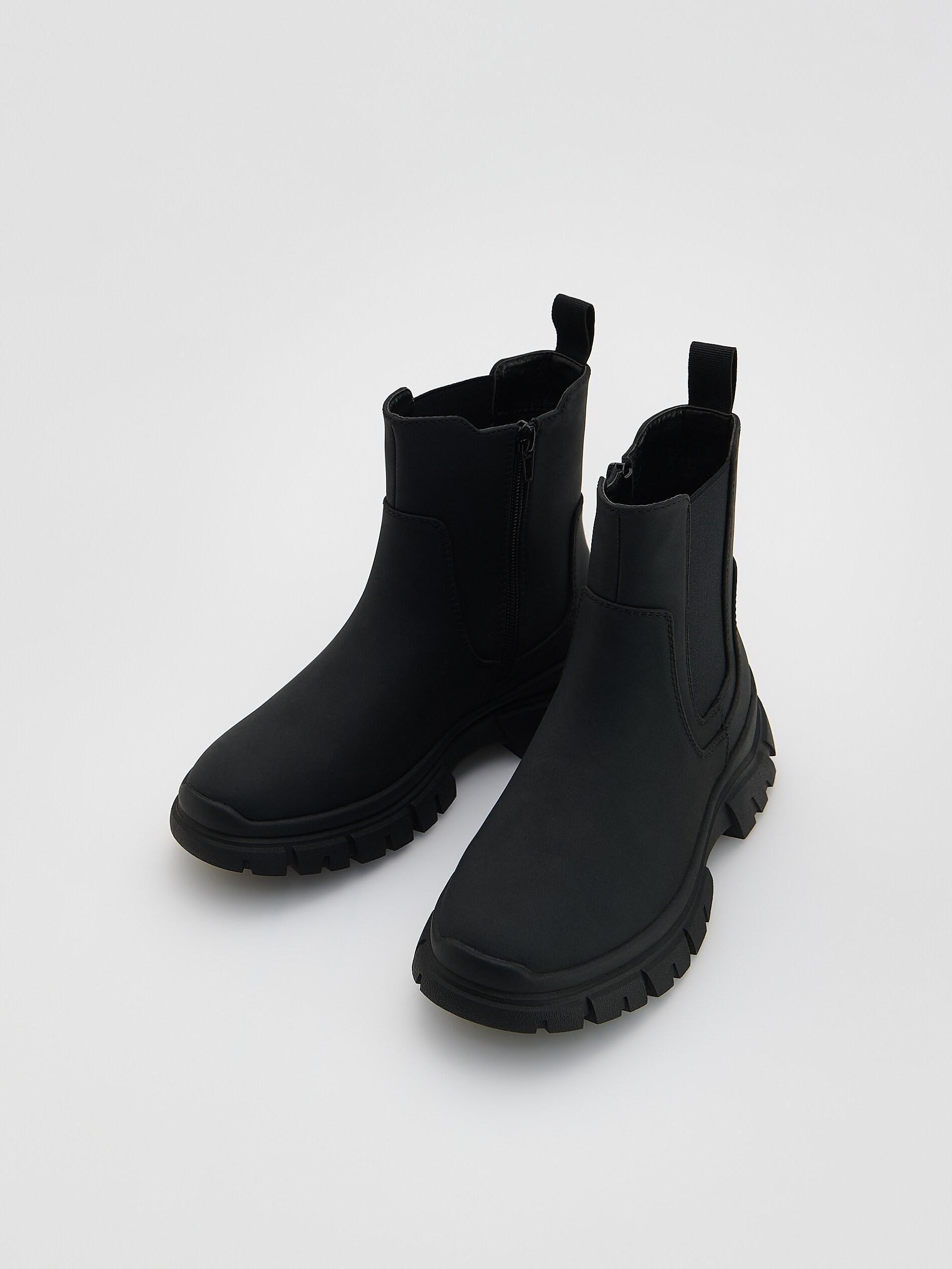 BLACK Faux leather ankle boots, Black, large image number 1