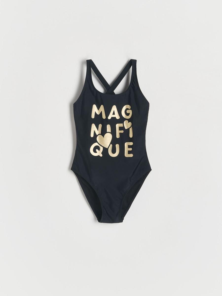 Black One-Piece Swimsuit, , medium