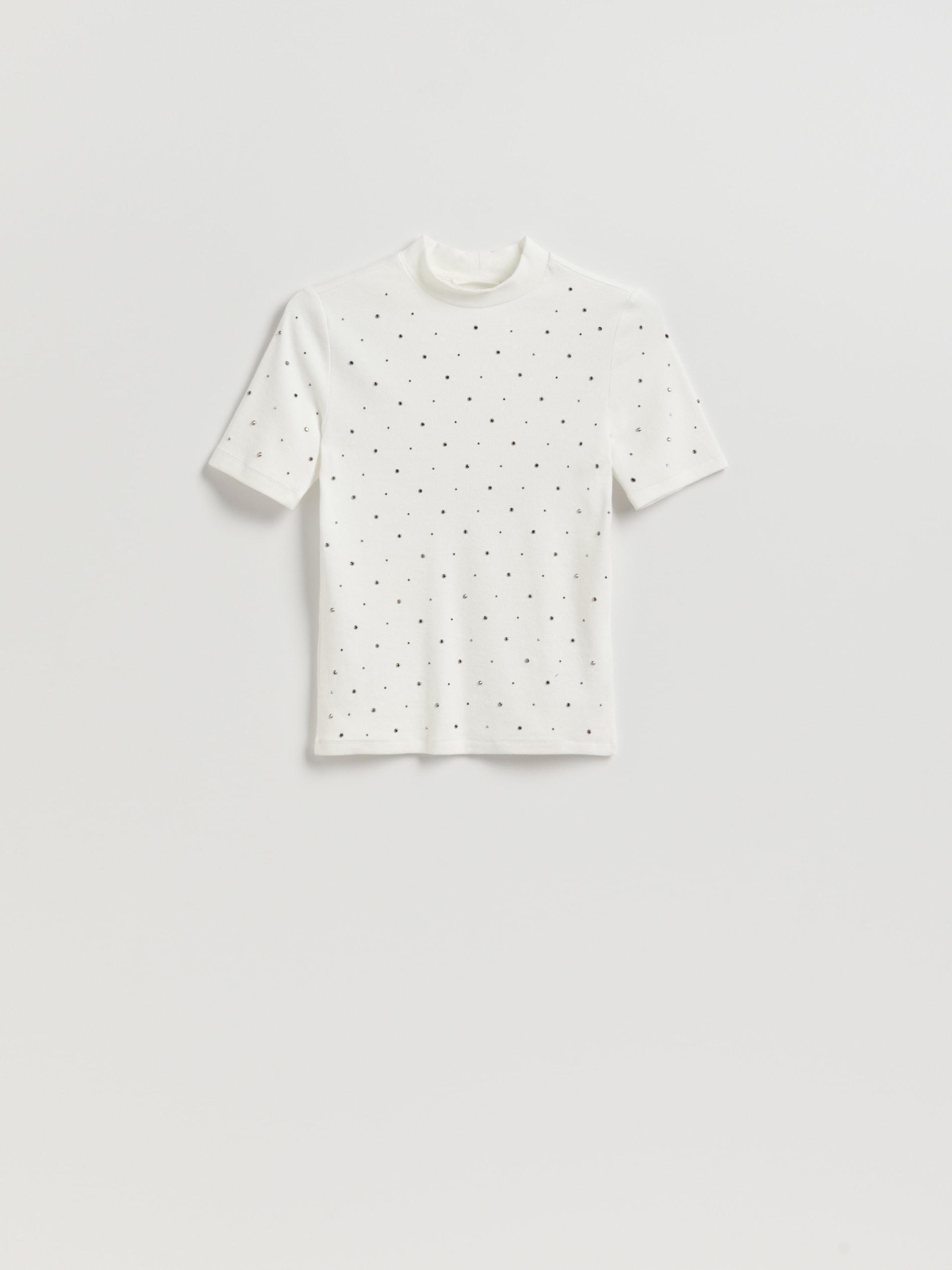 White T-Shirt With Applique, White, large image number 4