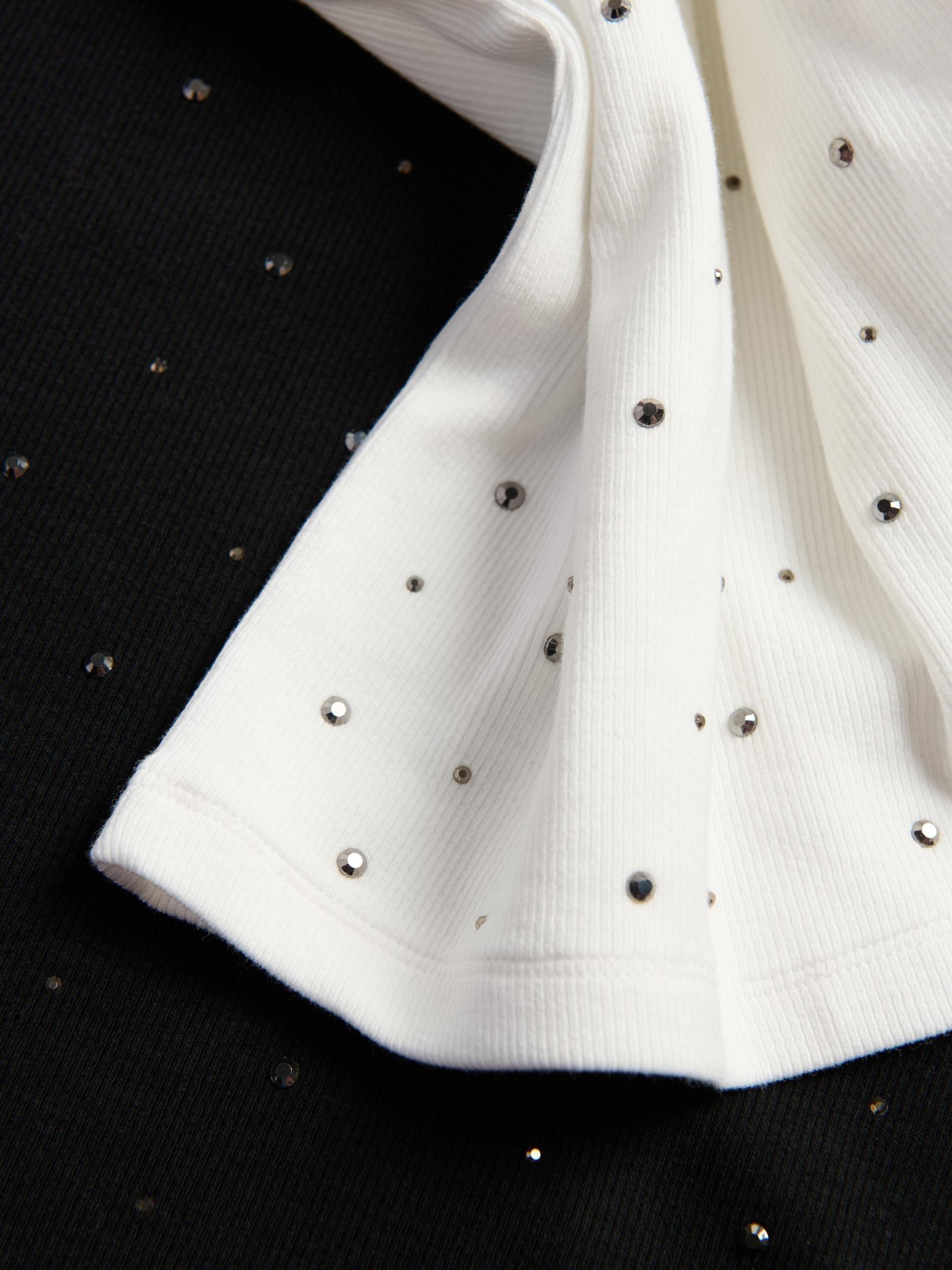 White T-Shirt With Applique, White, large image number 5