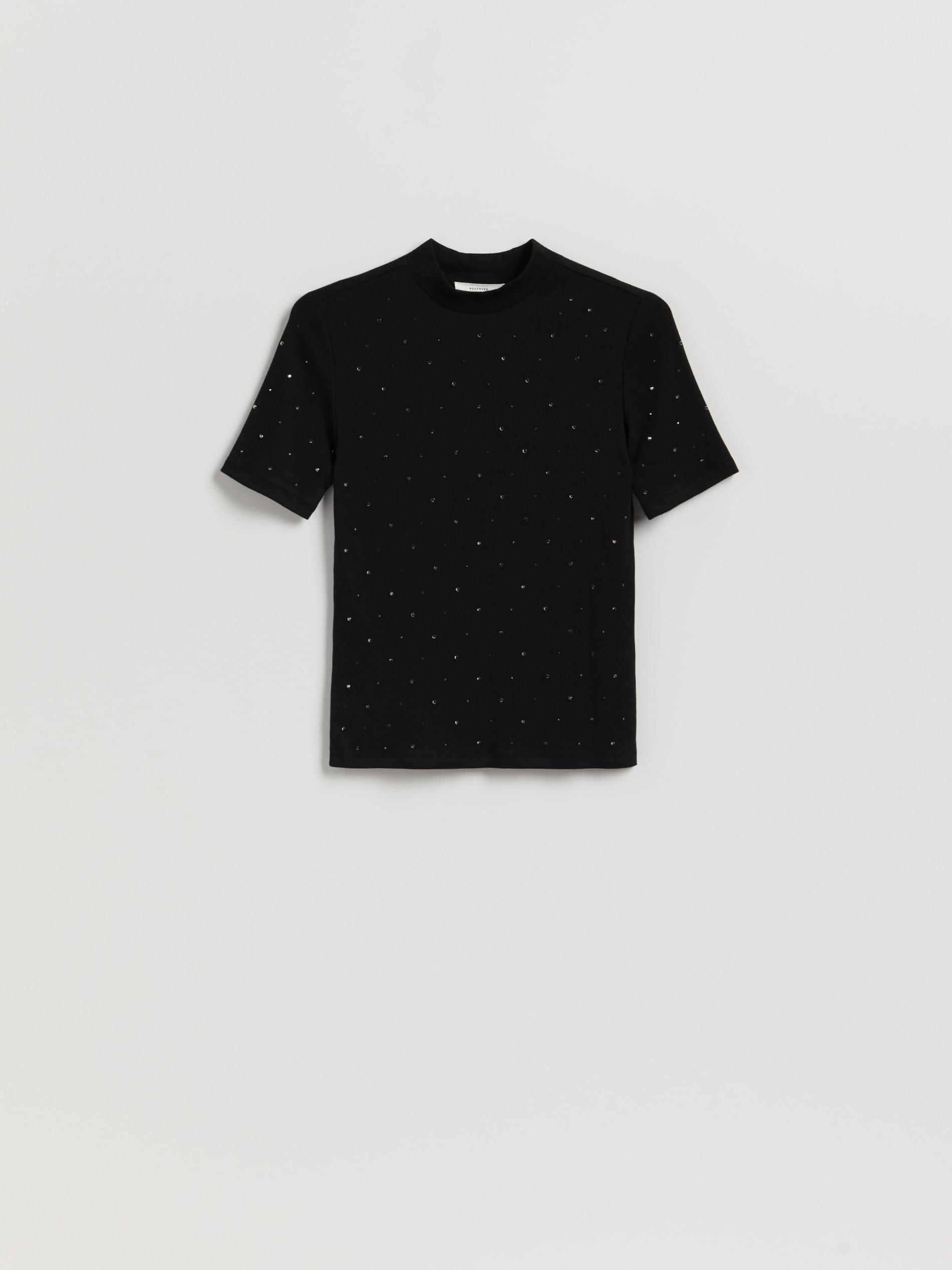 Black T-Shirt With Applique, Black, large image number 4