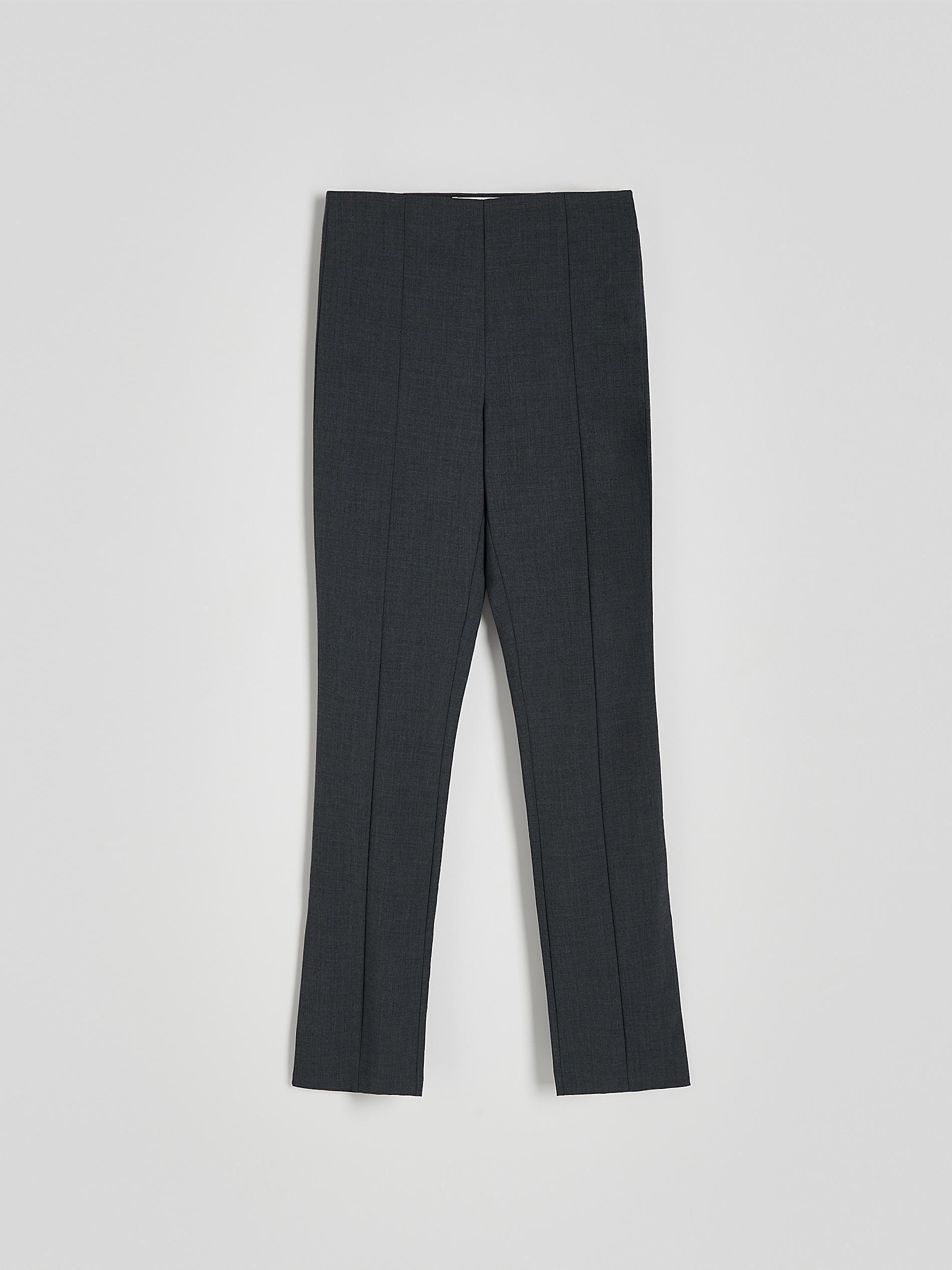 Grey Wool Blend Suit Trousers, , large image number 4