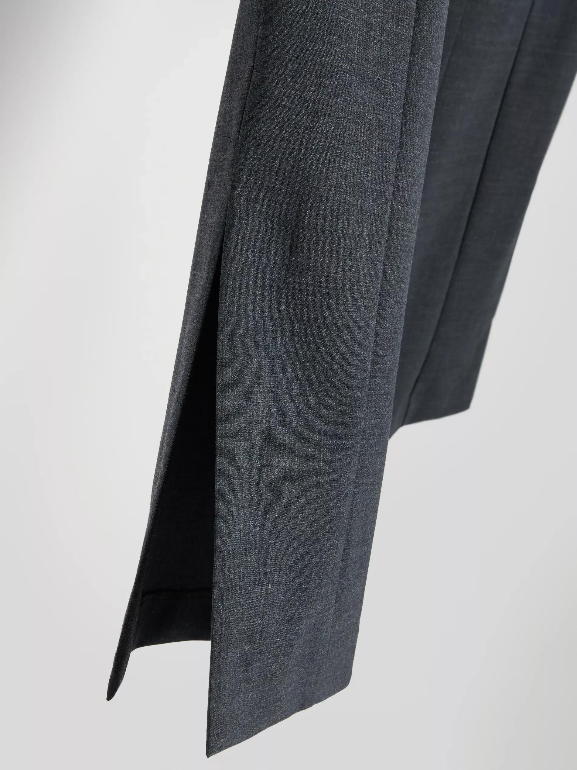 Grey Wool Blend Suit Trousers, , large image number 5