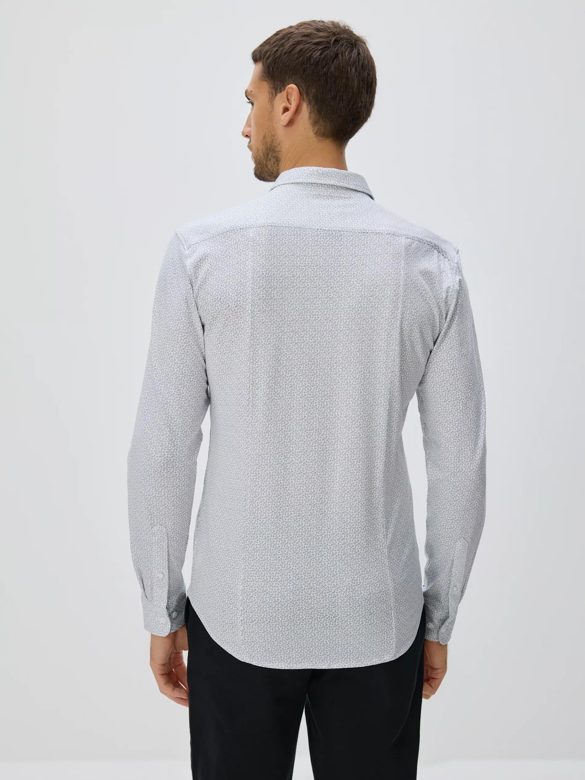 White Slim Fit Cotton Rich Shirt, White, medium