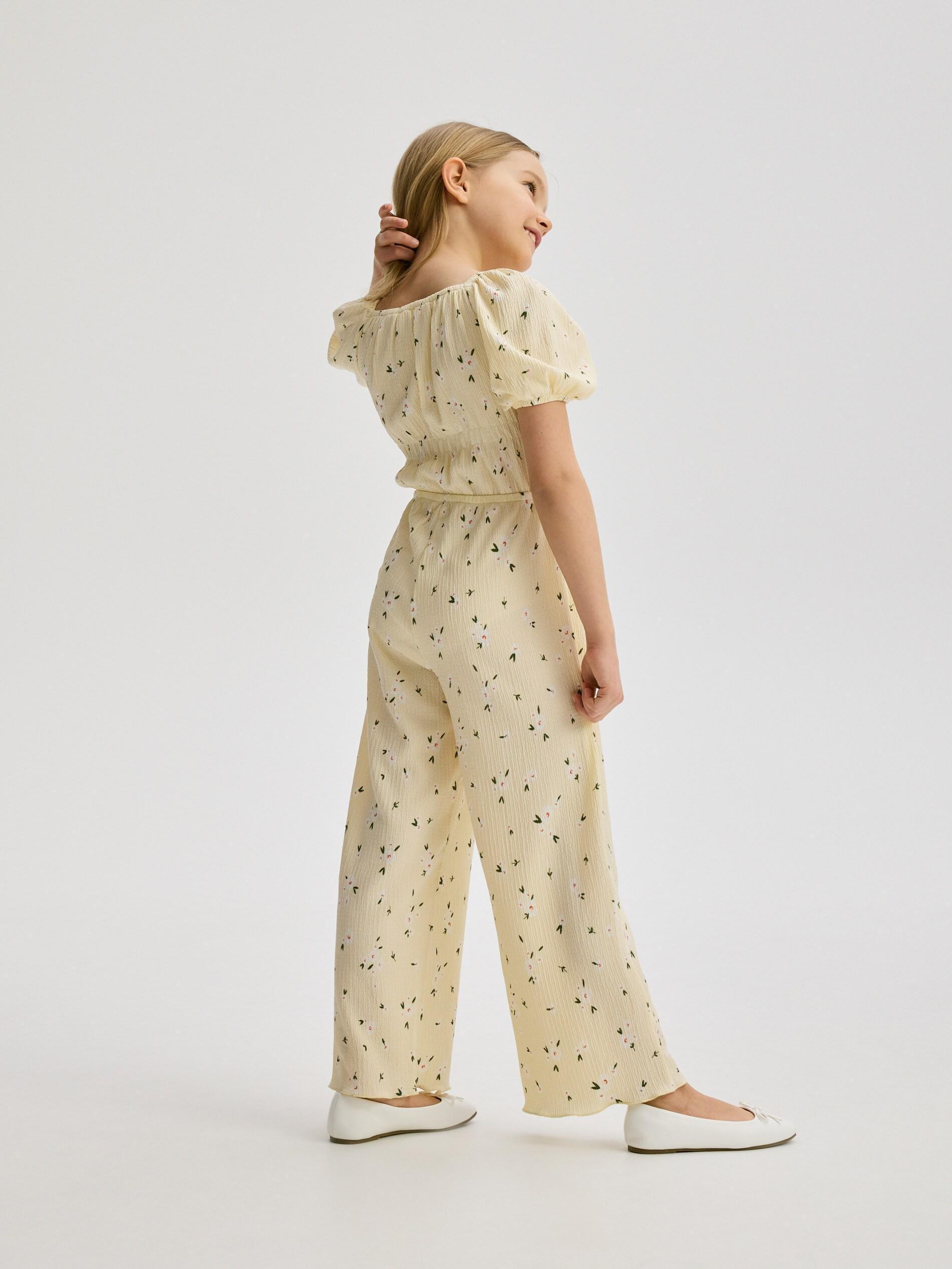 Yellow Patterned Jumpsuit, , large image number 1