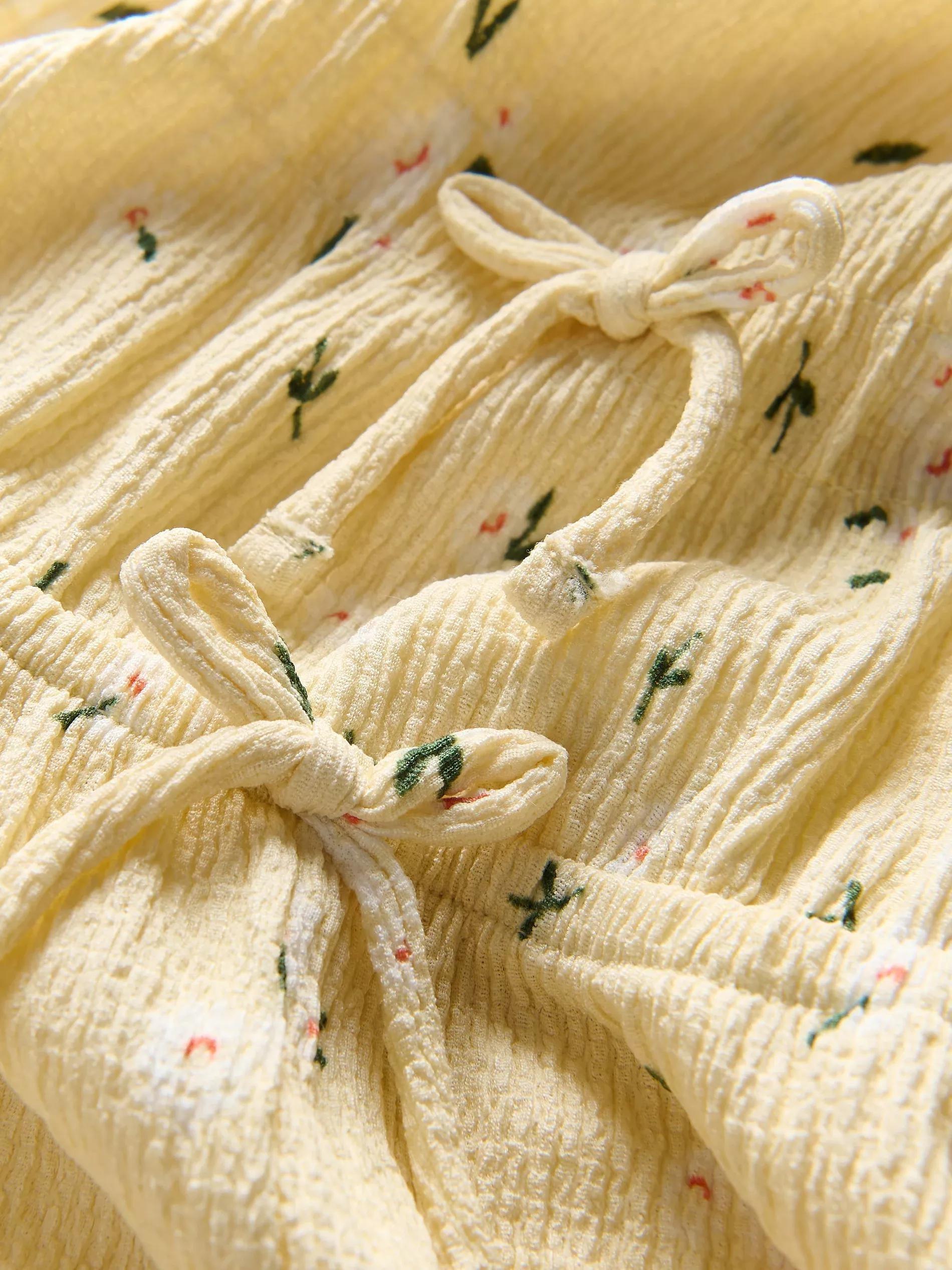 Yellow Patterned Jumpsuit, Yellow, large image number 4