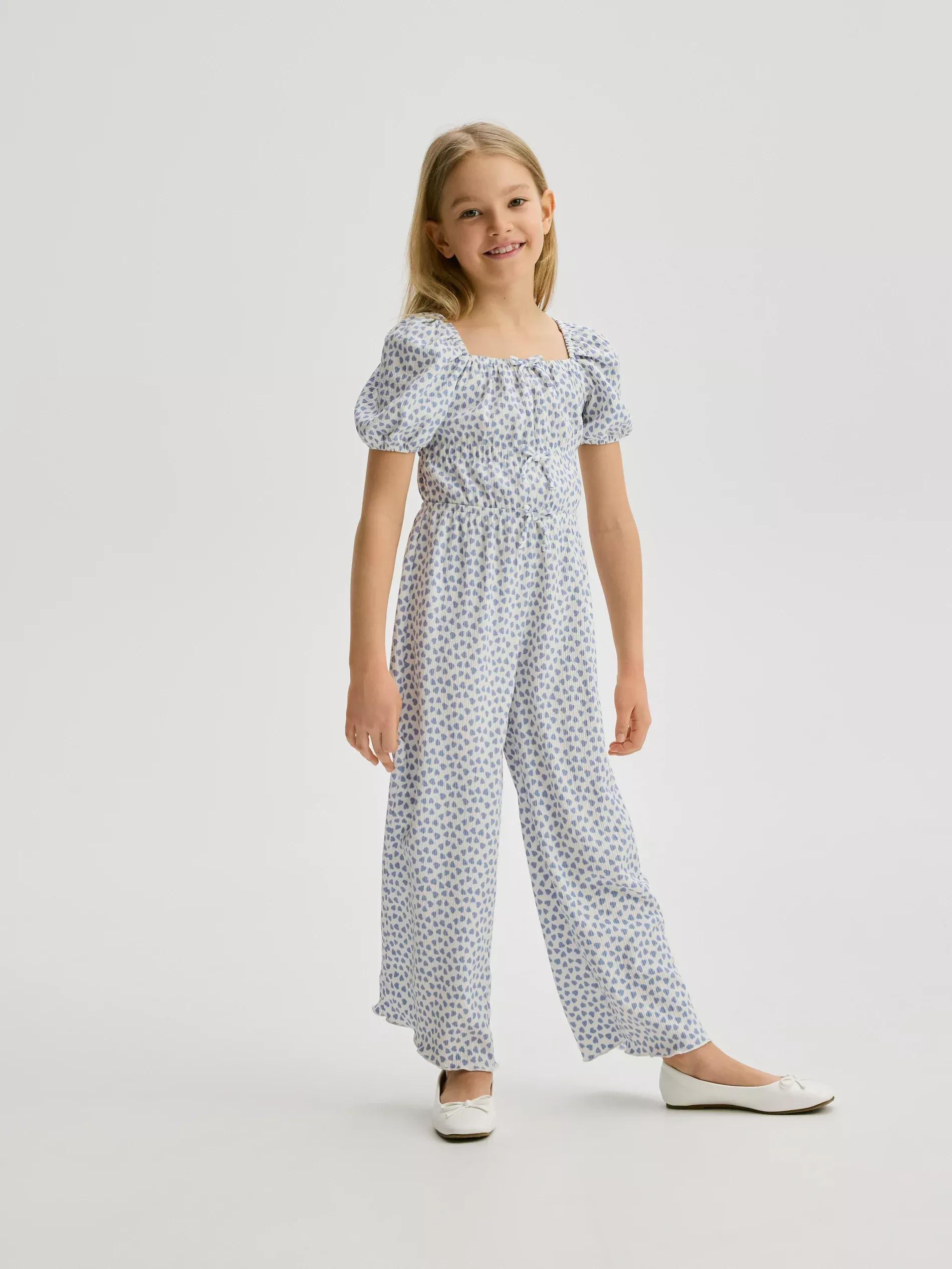 Blue Patterned Jumpsuit, , large image number 0