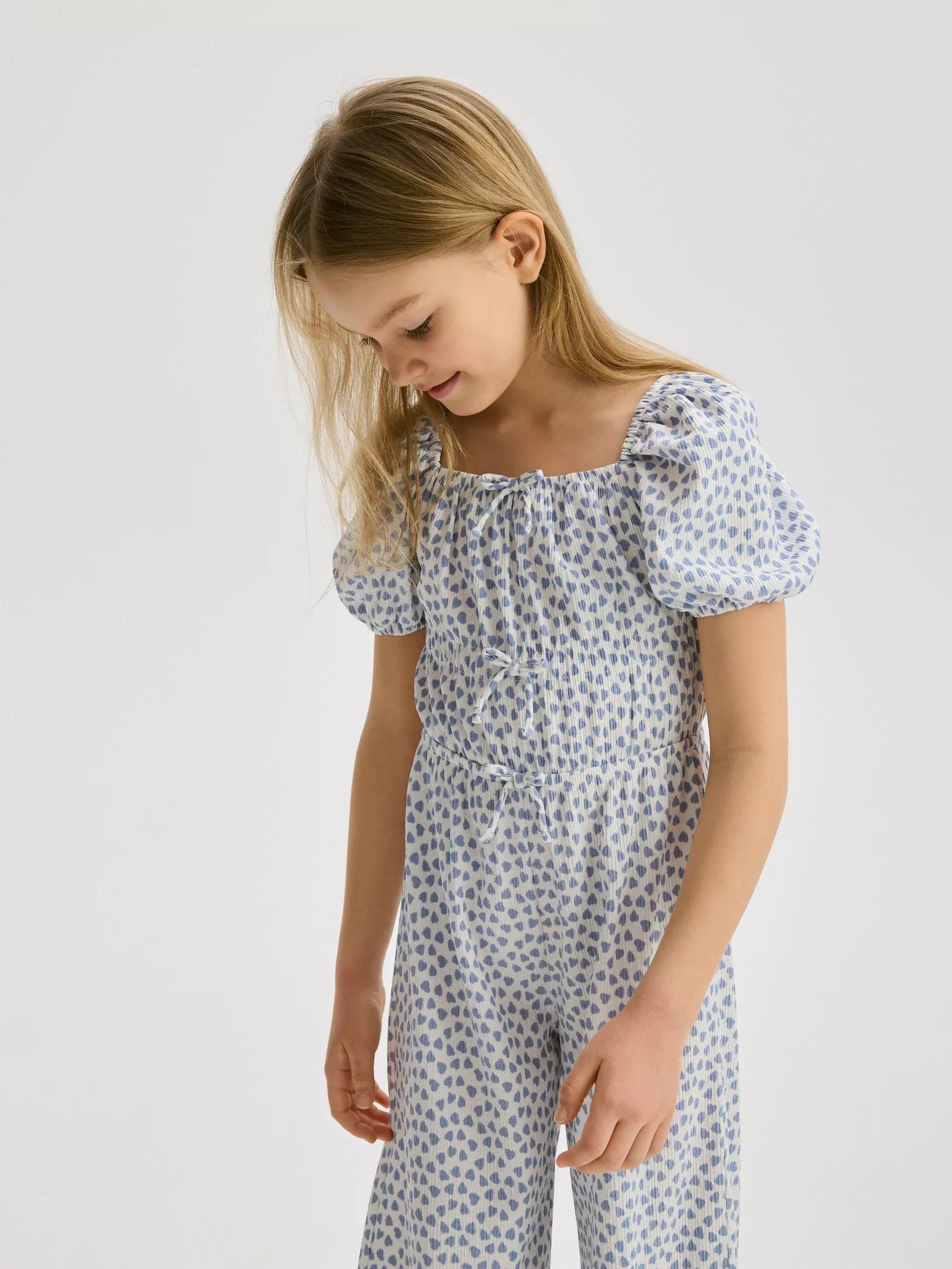 Blue Patterned Jumpsuit, , large image number 1