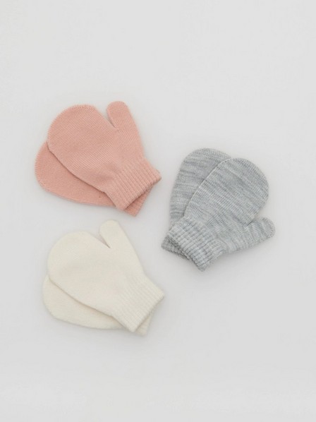 Reserved - Pastel Pink Mittens 3 Pack, Kids Girl