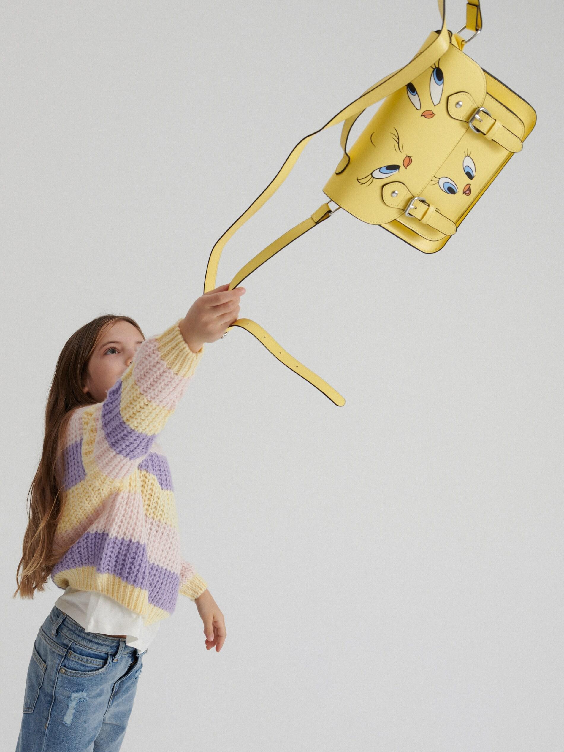 Yellow Handbag Briefcase Tweety, Kids Girl, , large image number 0