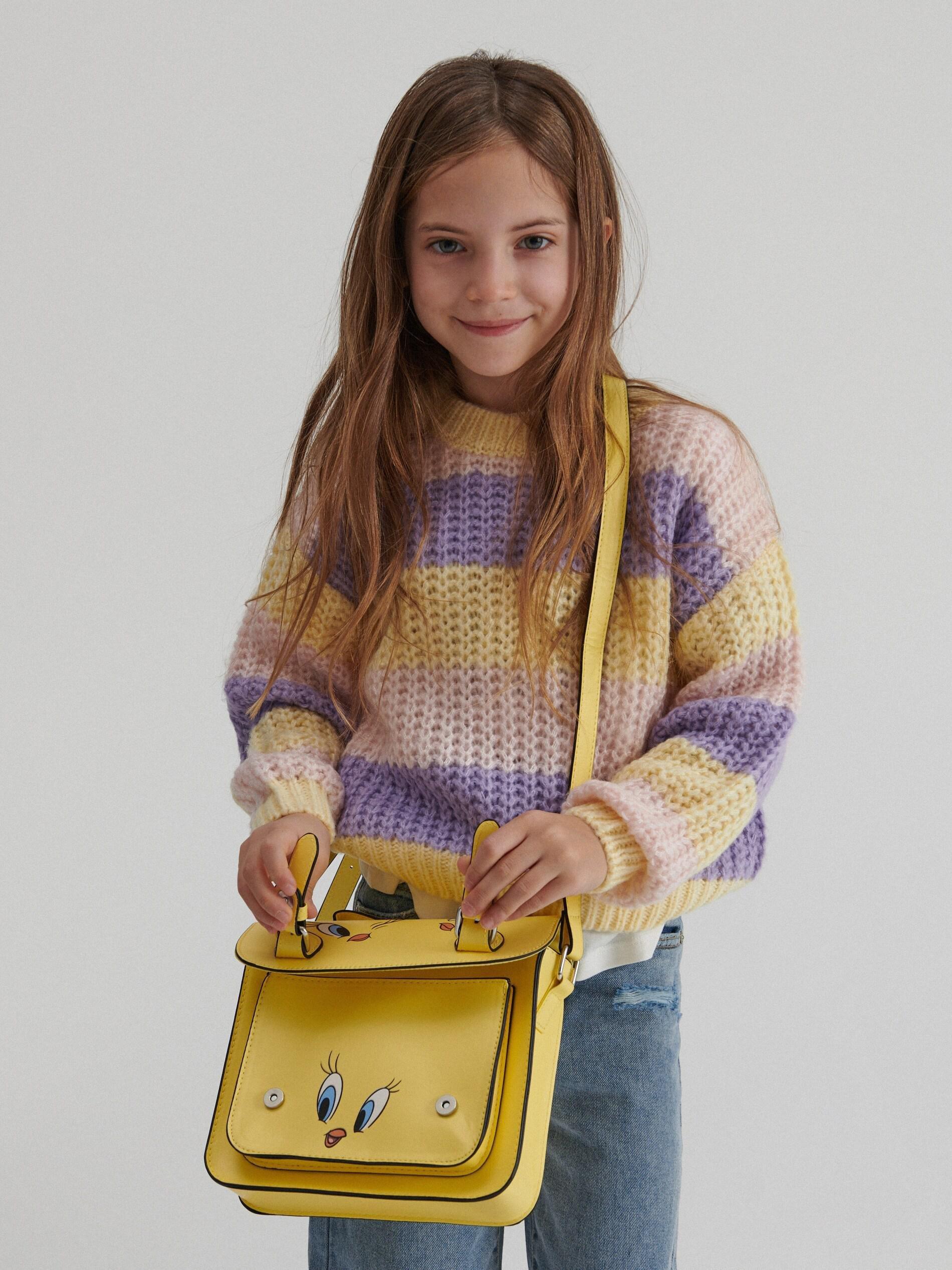 Yellow Handbag Briefcase Tweety, Kids Girl, , large image number 1