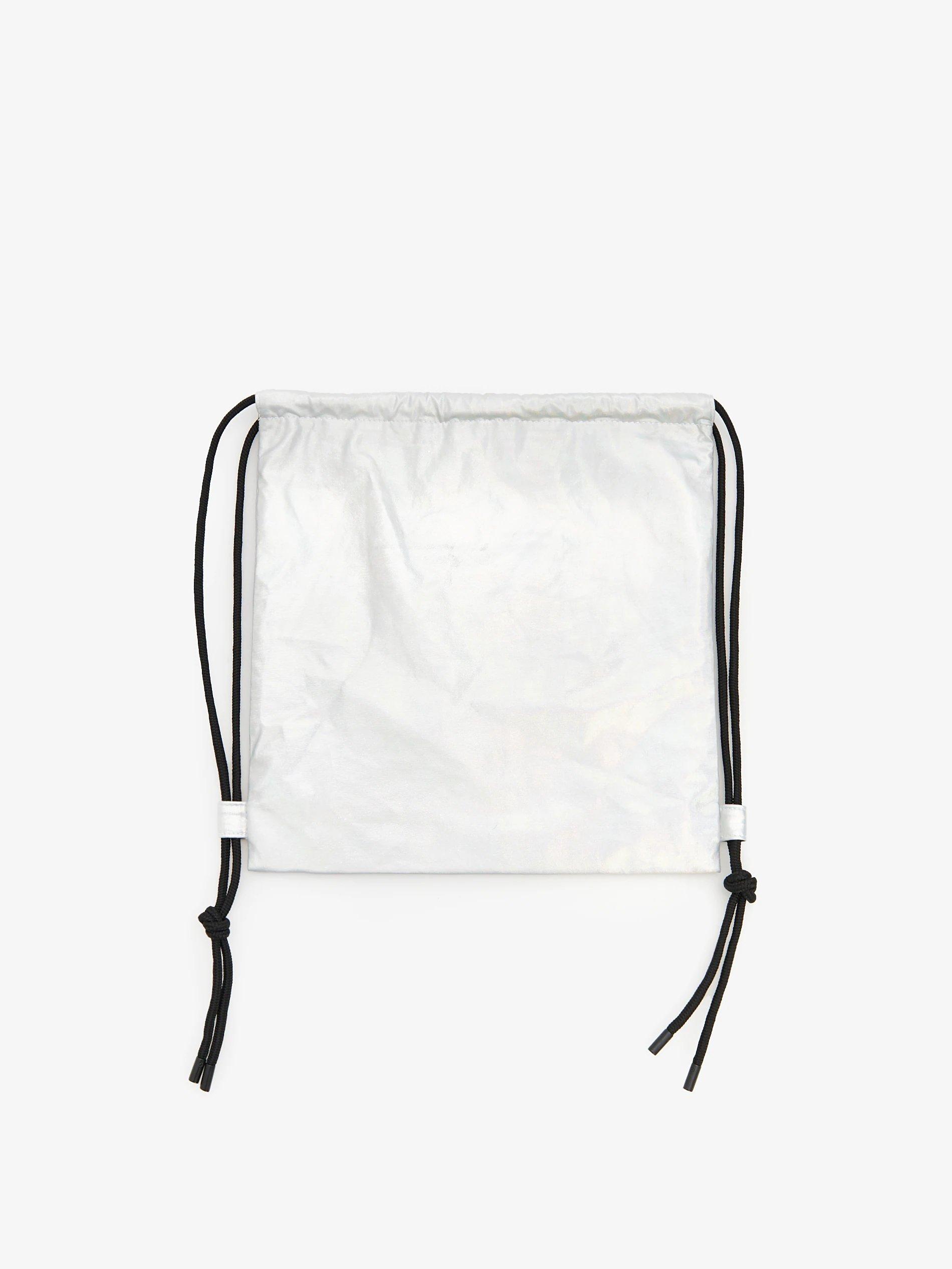 Silver Holographic Effect Drawstring Bag, Kids Girl, , large image number 3