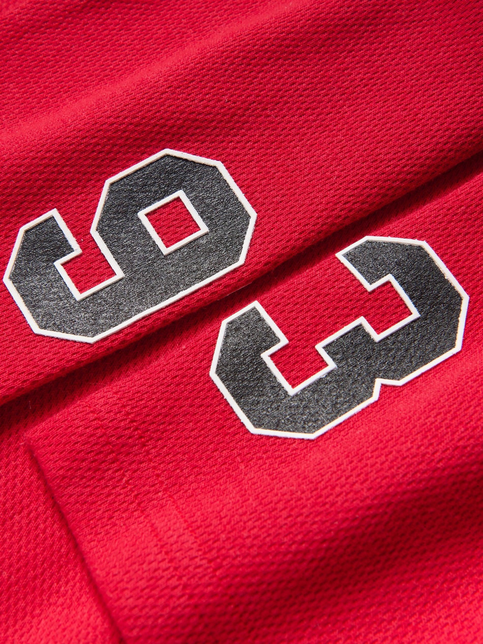 Red Printed Cotton Long Sleeve T-Shirt, Red, large image number 1