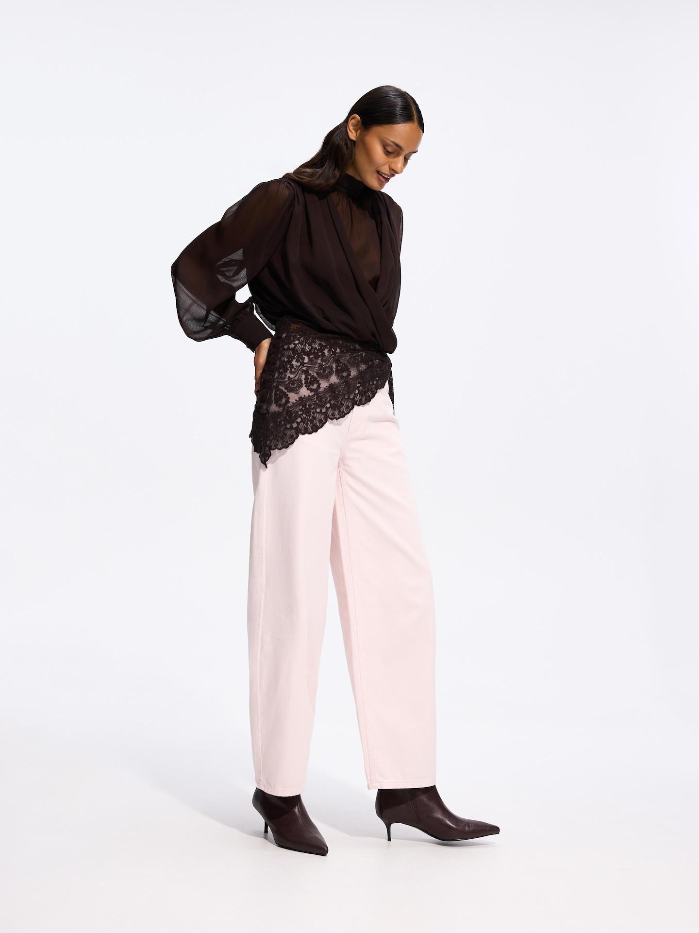 Brown Blouse With Tie At The Back, Brown, large image number 2