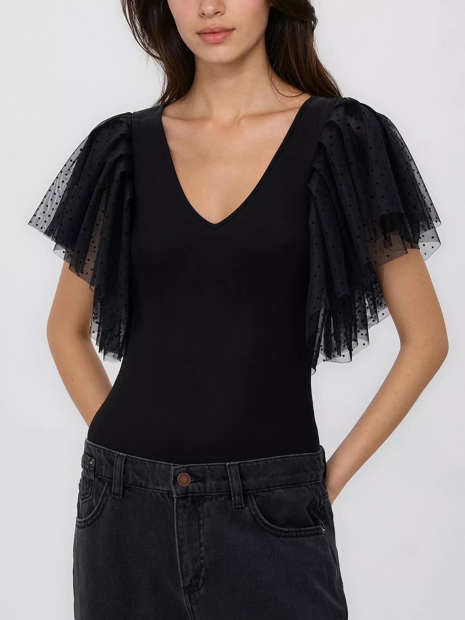 Black Body With Decorative Sleeves, Black, large image number 0