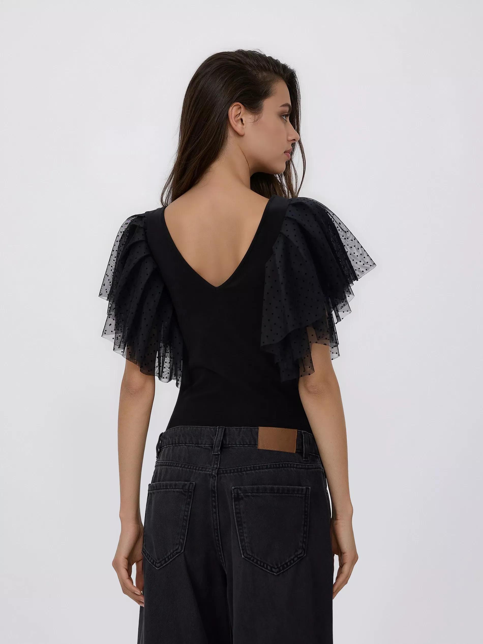 Black Body With Decorative Sleeves, Black, large image number 1