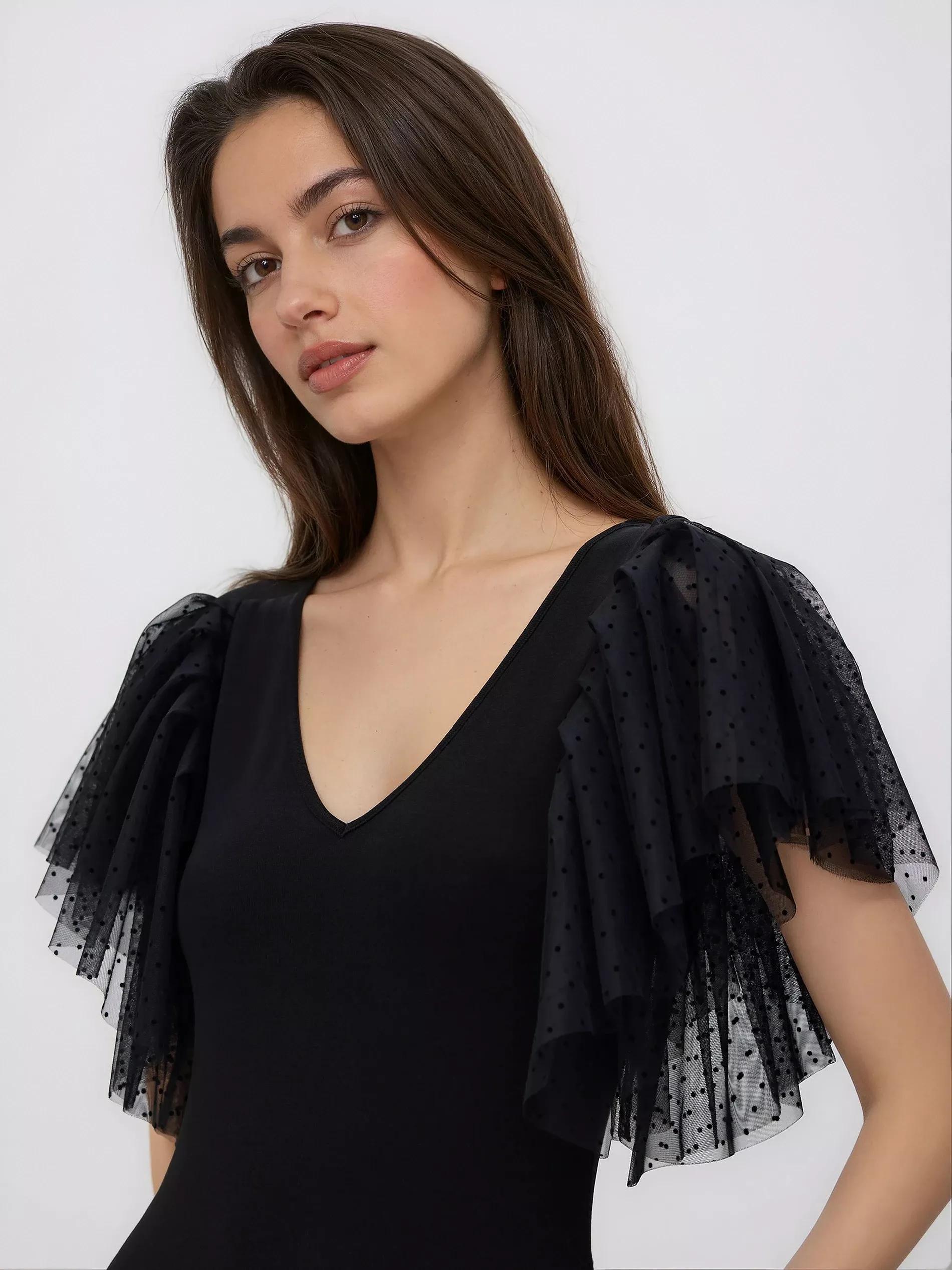 Black Body With Decorative Sleeves, Black, large image number 3