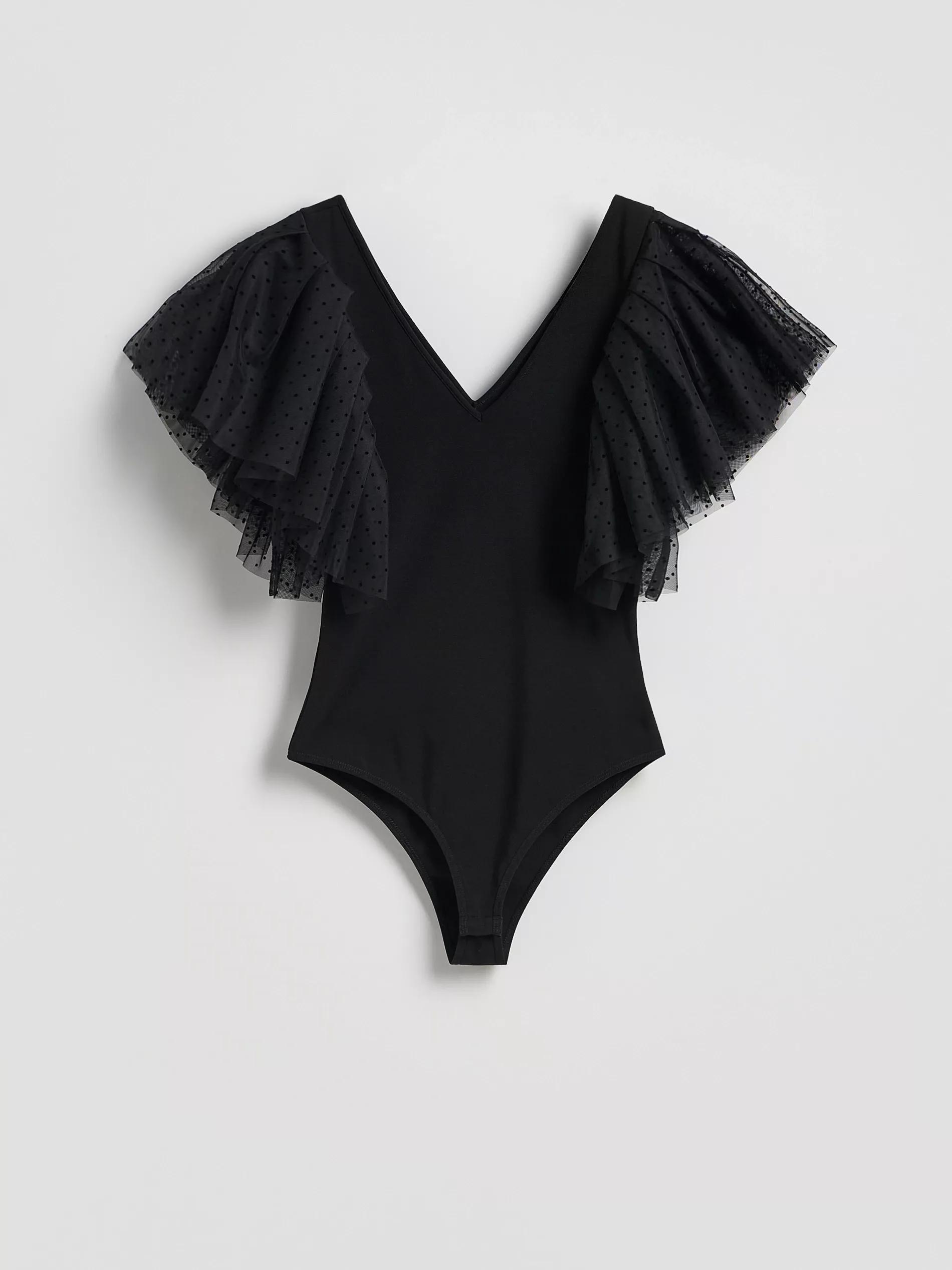 Black Body With Decorative Sleeves, Black, large image number 4