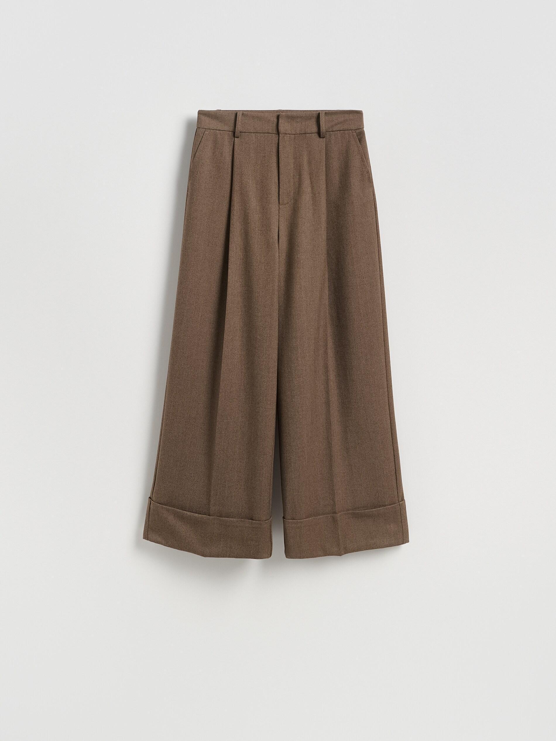Brown Trousers With Cuffs, Brown, large image number 4