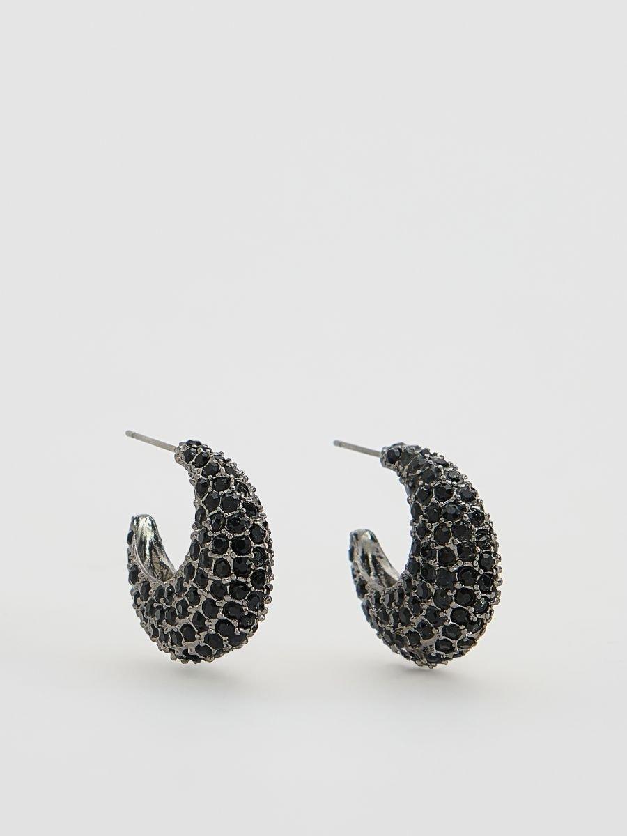 Black Earrings, Black, large image number 0
