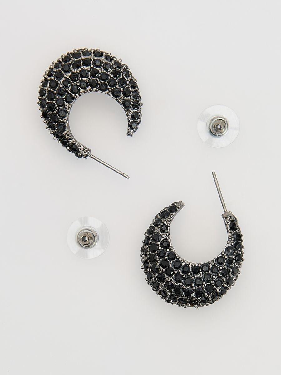 Black Earrings, Black, large image number 1