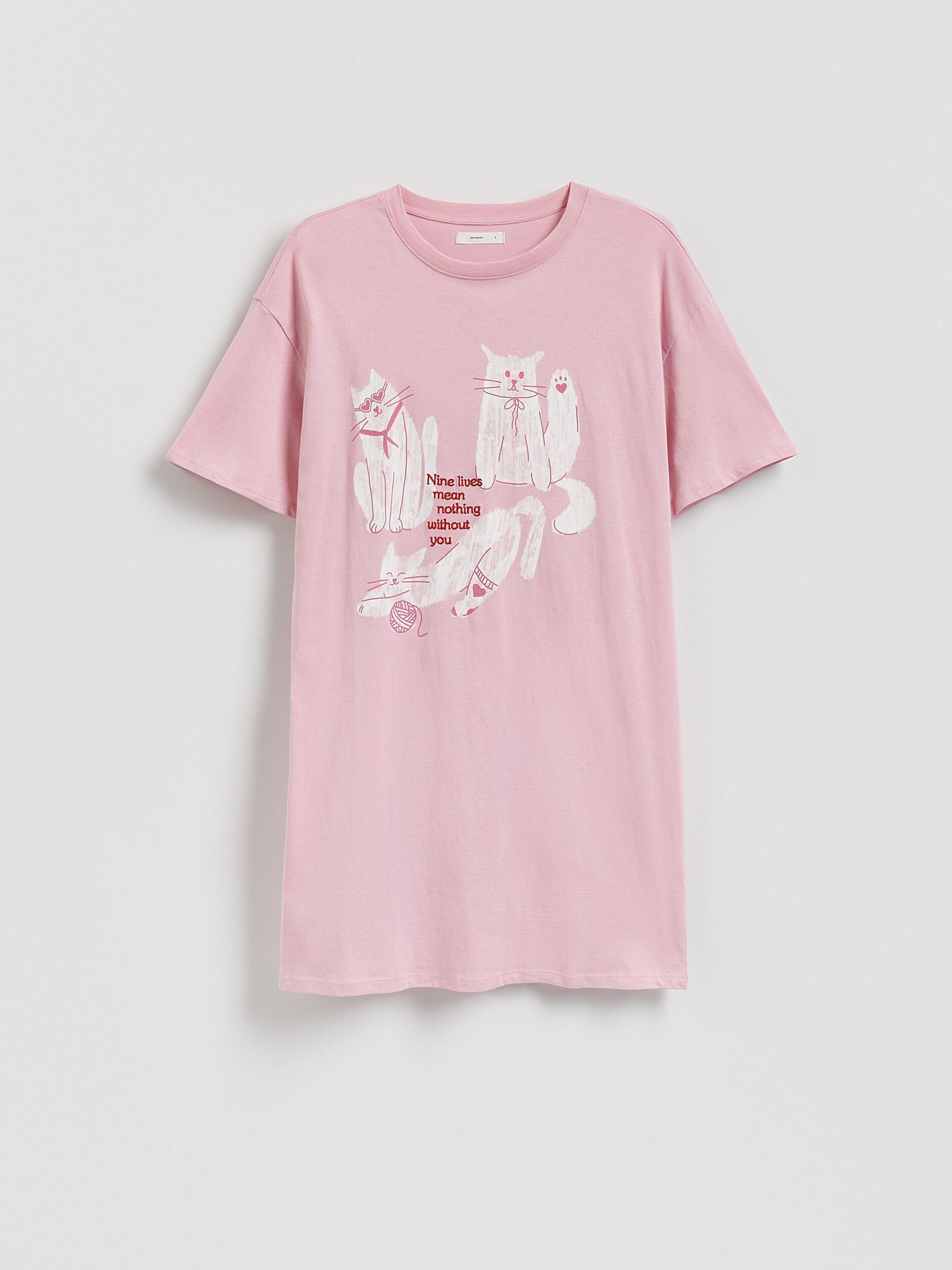 Pink Printed Nightdress, Pink, large image number 0