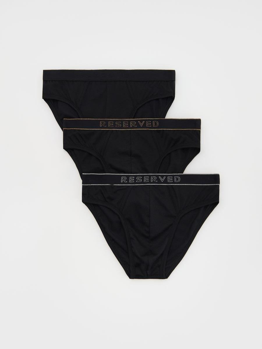 Black Briefs, 3-Pack, , medium