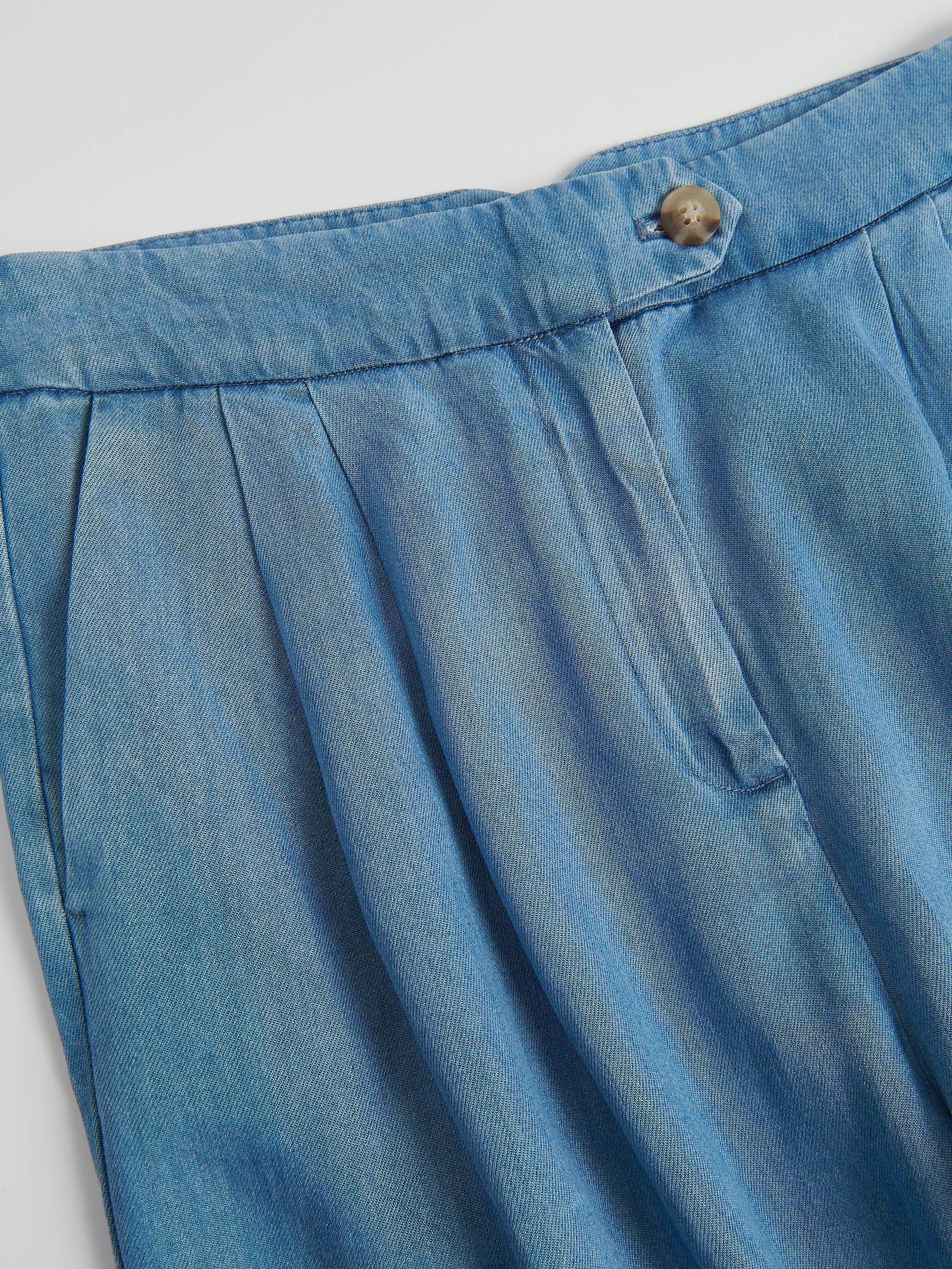 Blue Jeans Wide Leg Lyocell Jeans, Blue, large image number 5