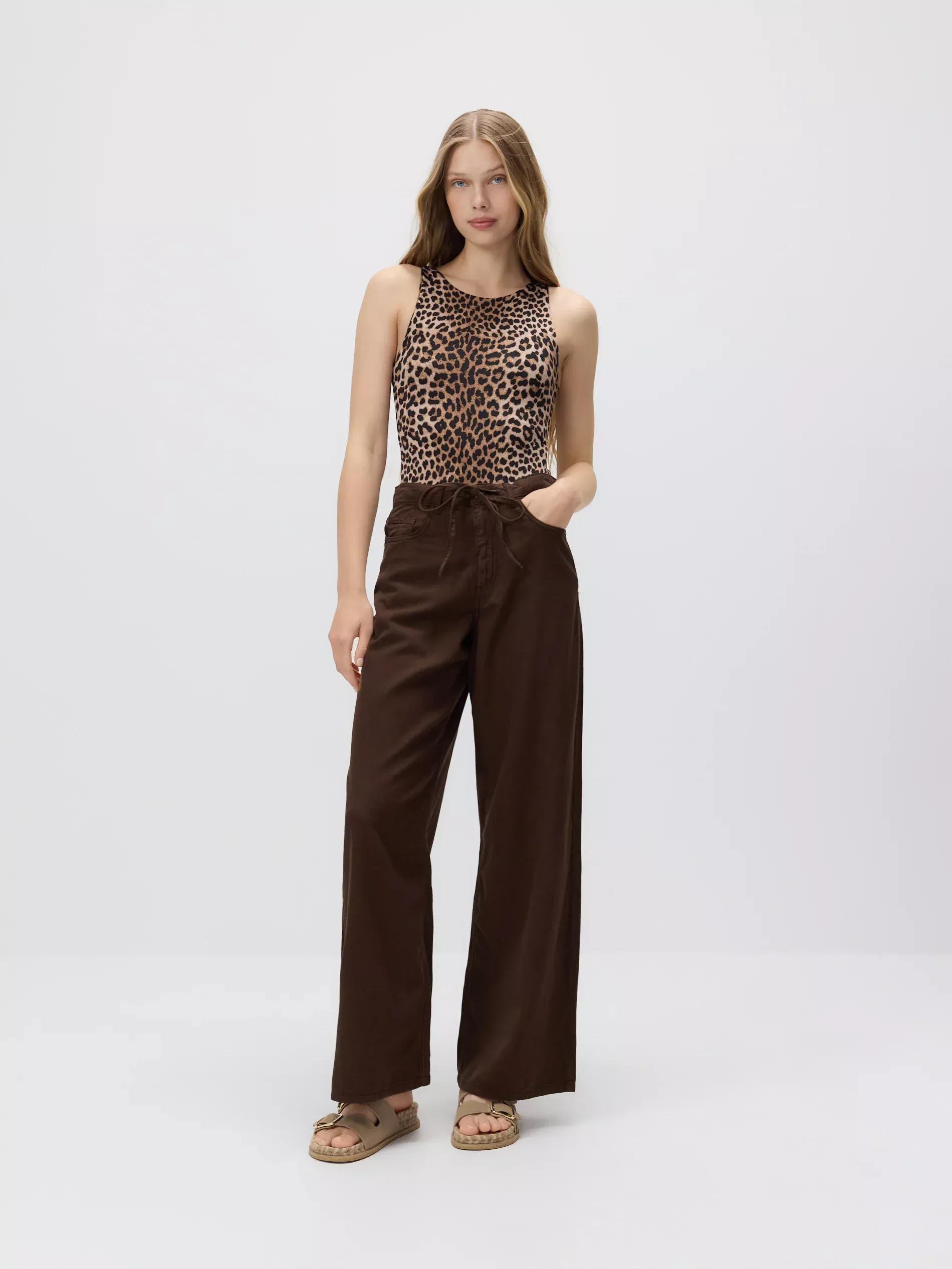 Brown Jeans Trousers, No Colour, large image number 0