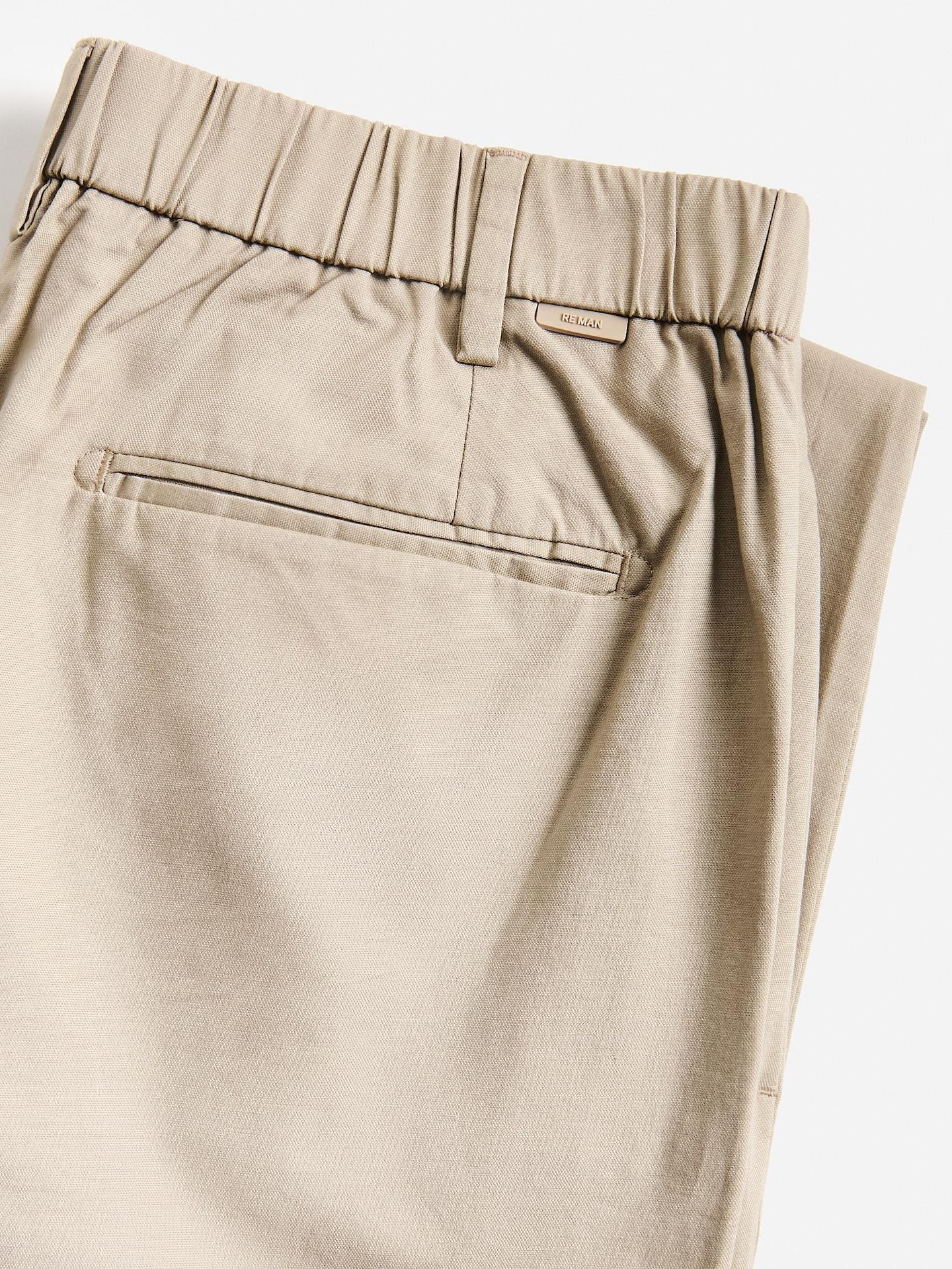 Brown Jogger Trousers With Linen Blend, Brown, large image number 7