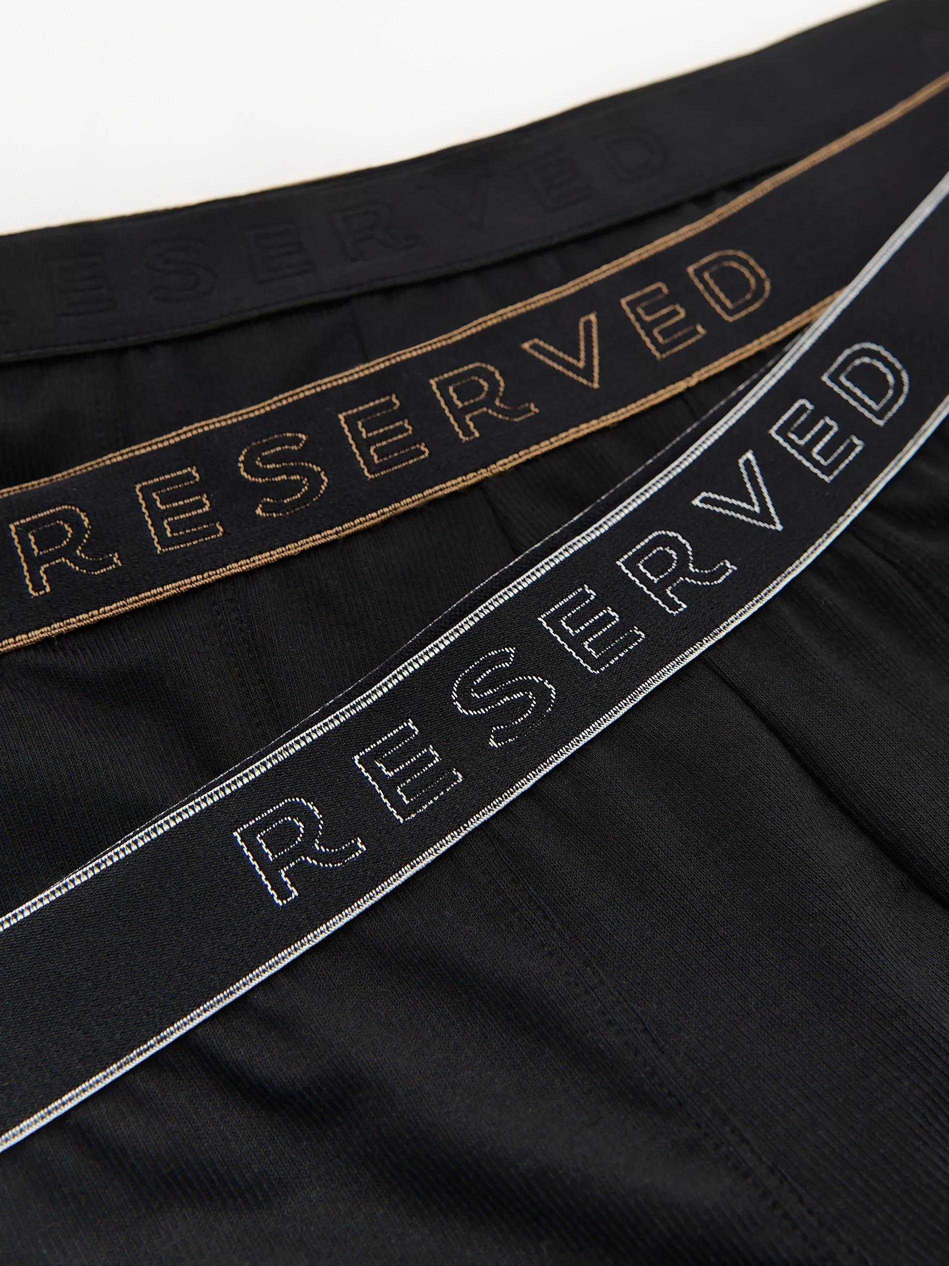 Black Long-Fit Boxer Shorts, 3-Pack, Black, large image number 1