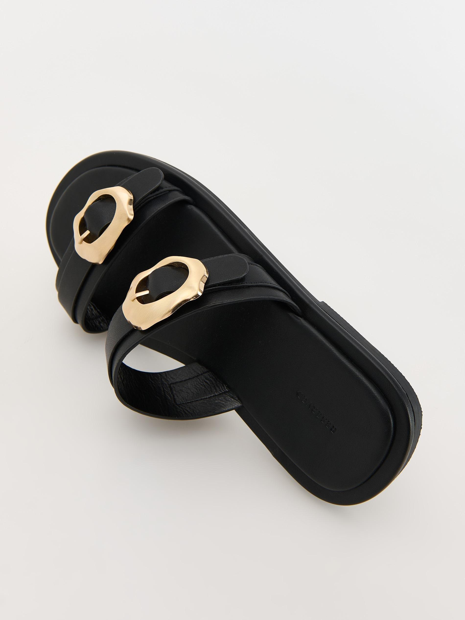 Black Mules With Straps, , large image number 4