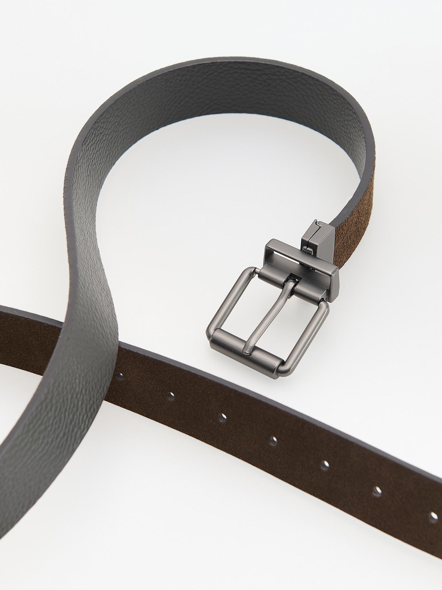 Brown Combined Materials Belt, Brown, large image number 2